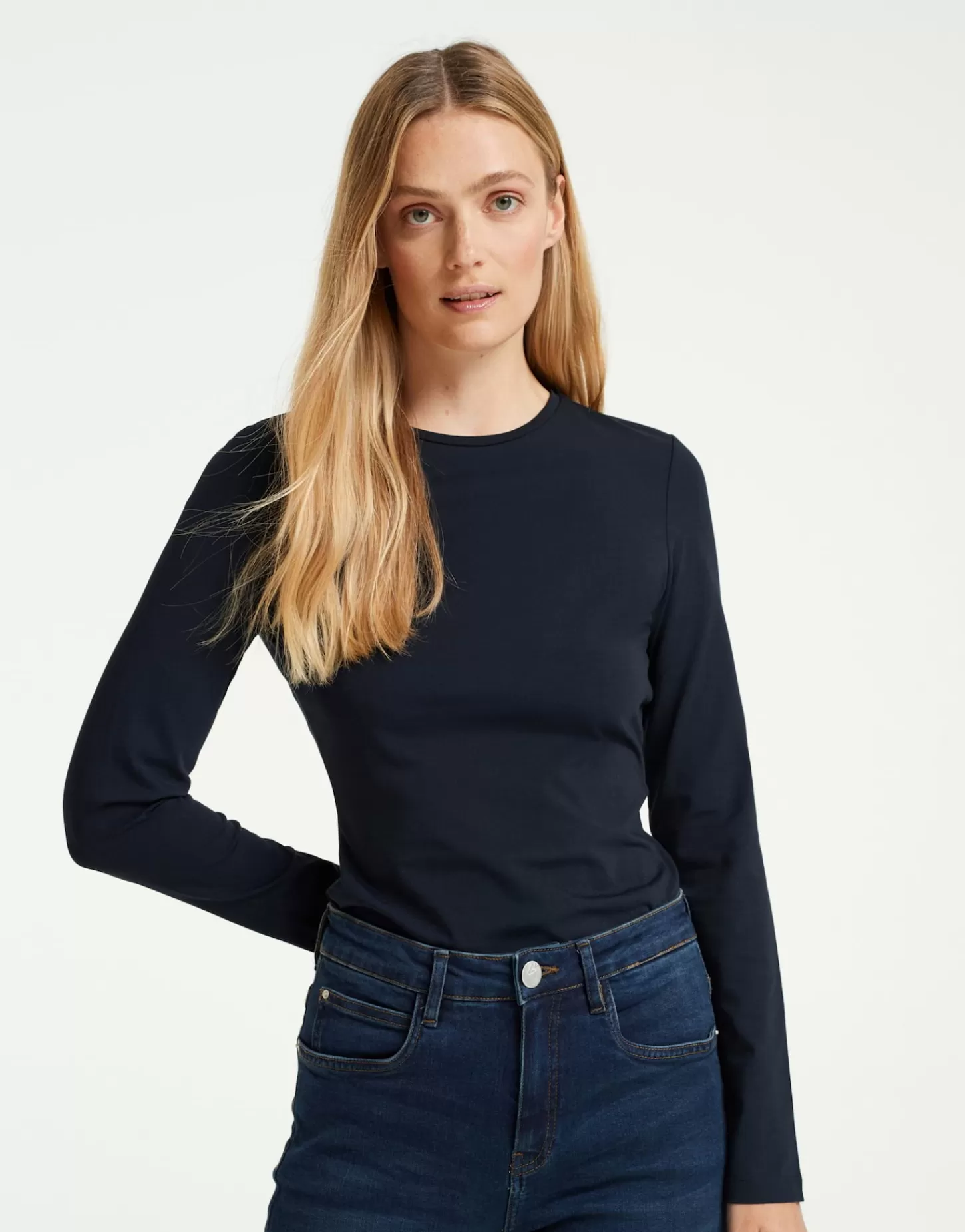 DAMES OPUS Basic Shirt Smilla Blauw Online Bestellen