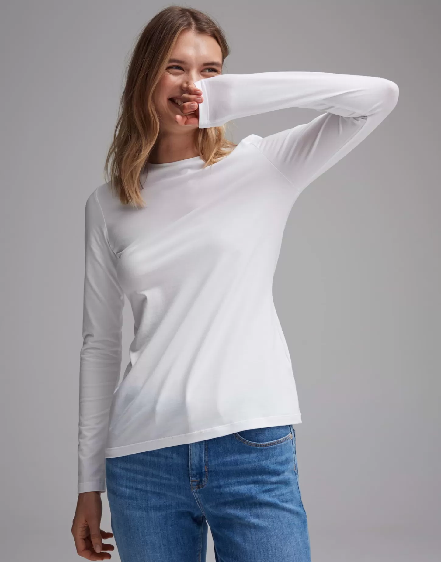 DAMES OPUS Basic Shirt Smilla Wit Online Bestellen