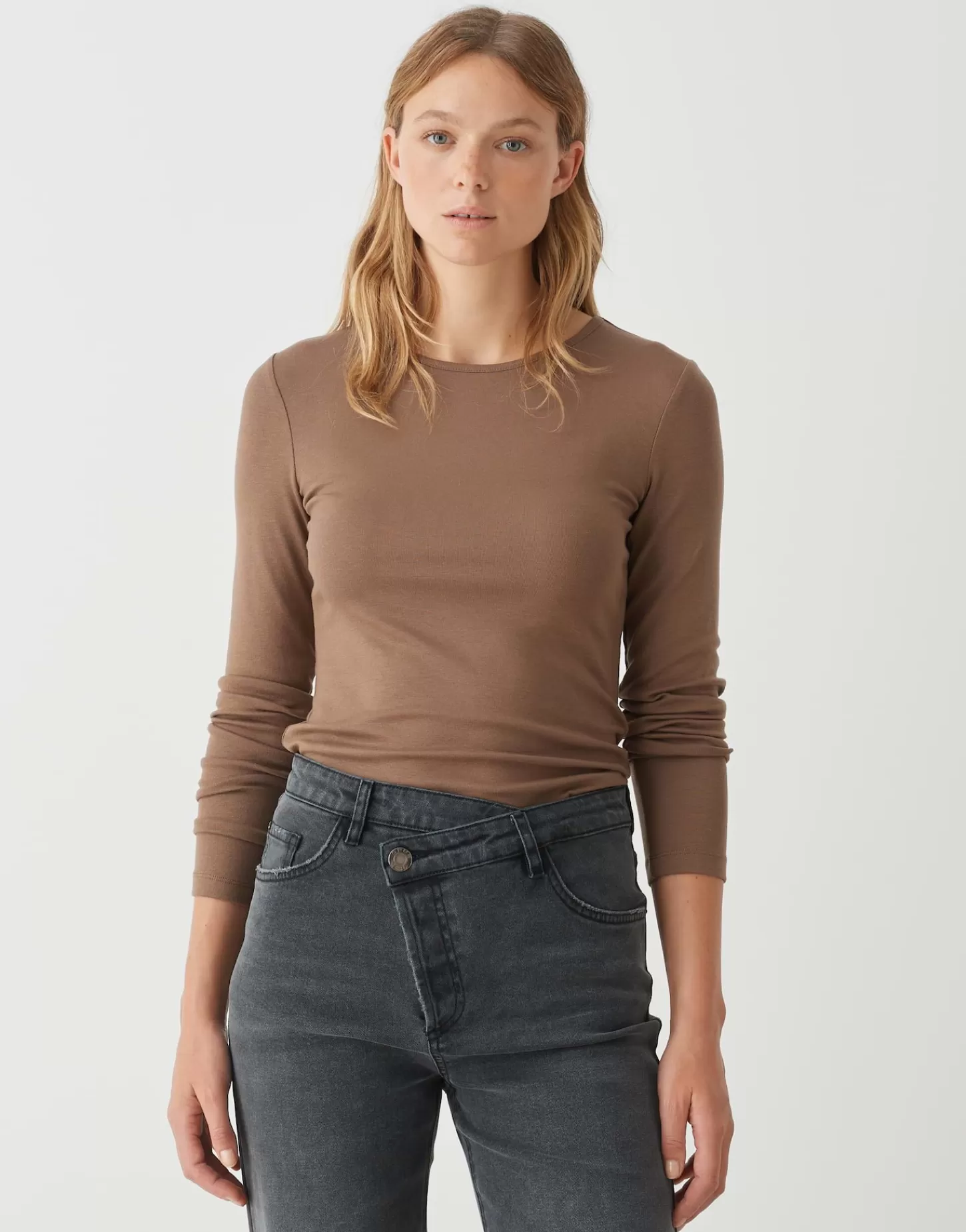 DAMES OPUS Basic Shirt Sogeti Bruin Online Bestellen