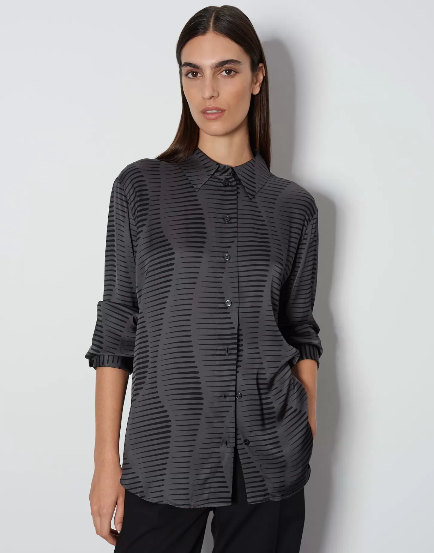 DAMES OPUS Blouse Met Print Zauryn Grijs Online Bestellen