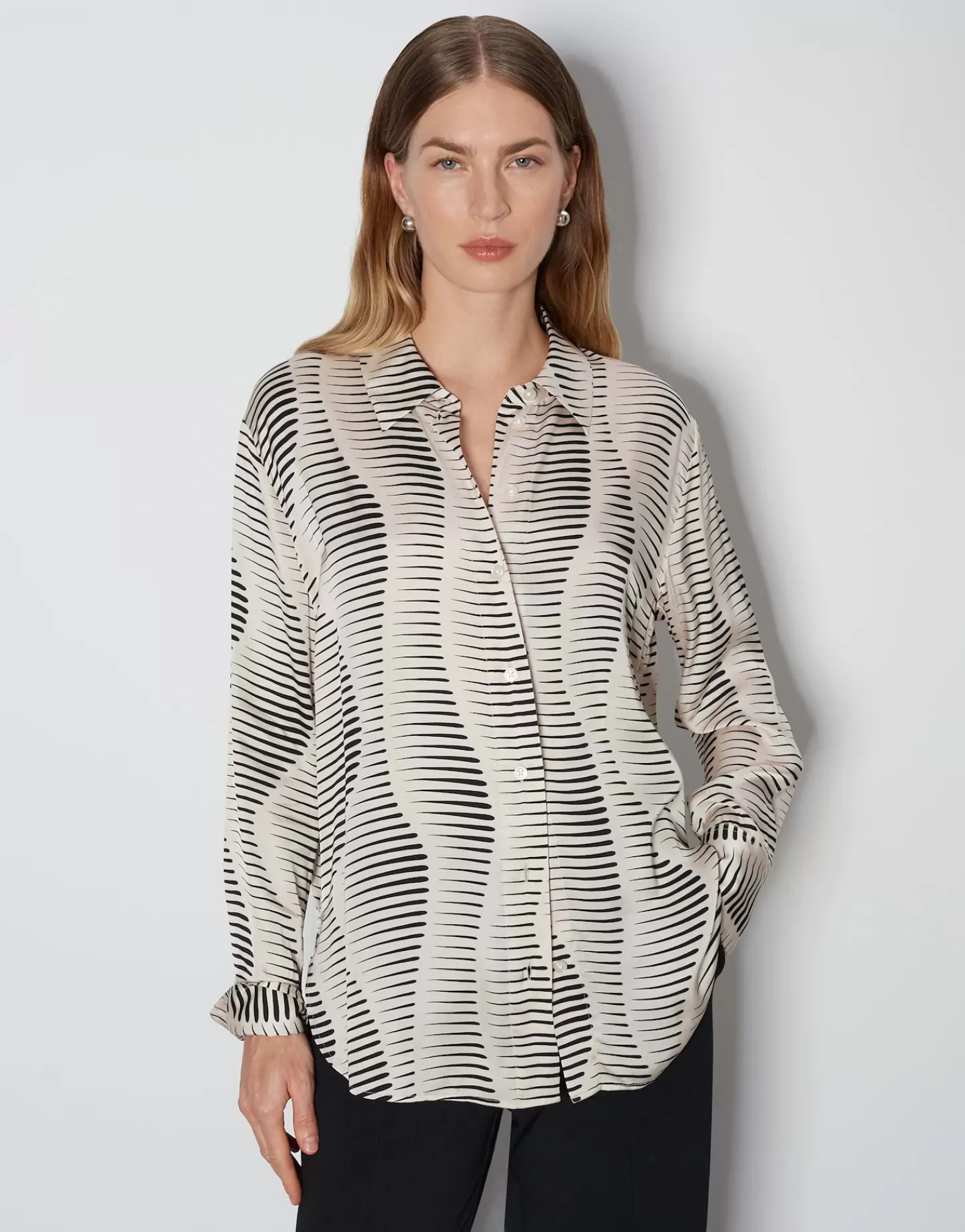 DAMES OPUS Blouse Met Print Zauryn Wit Online Bestellen