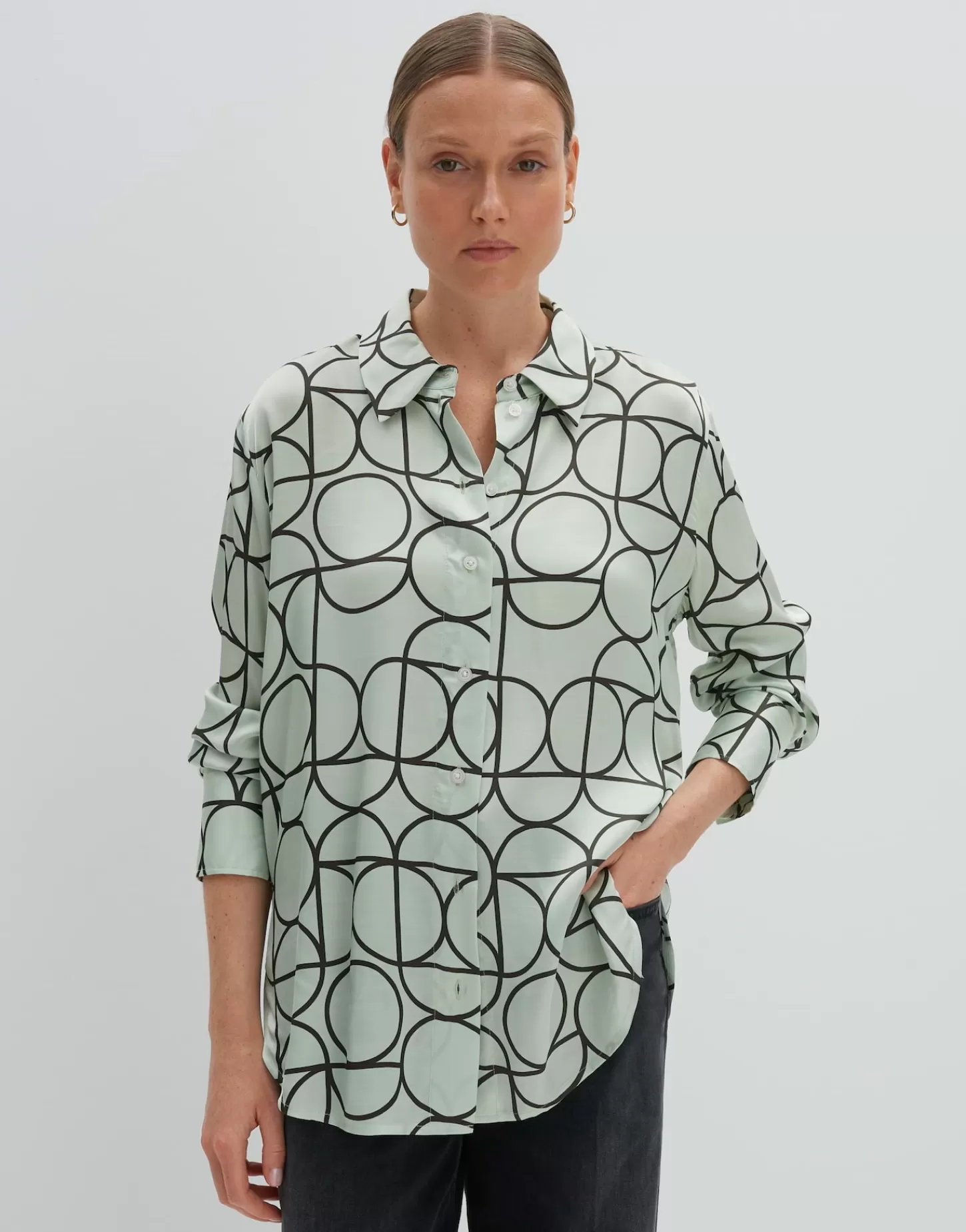 DAMES OPUS Blouse Met Print Zeline Groen Online Bestellen