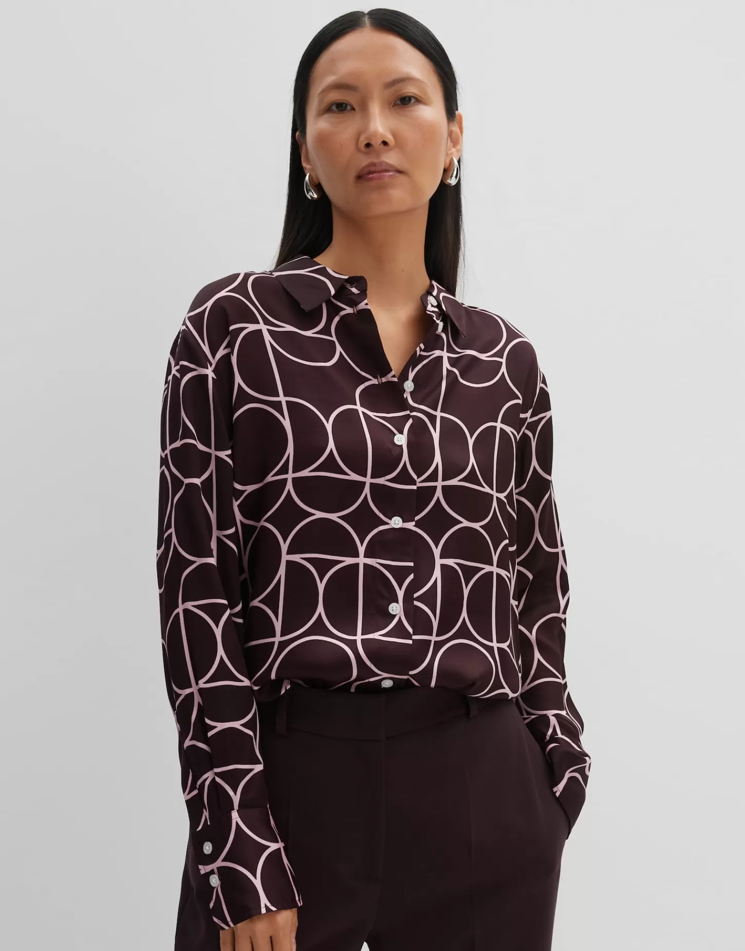 DAMES OPUS Blouse Met Print Zeline Rood Online Bestellen