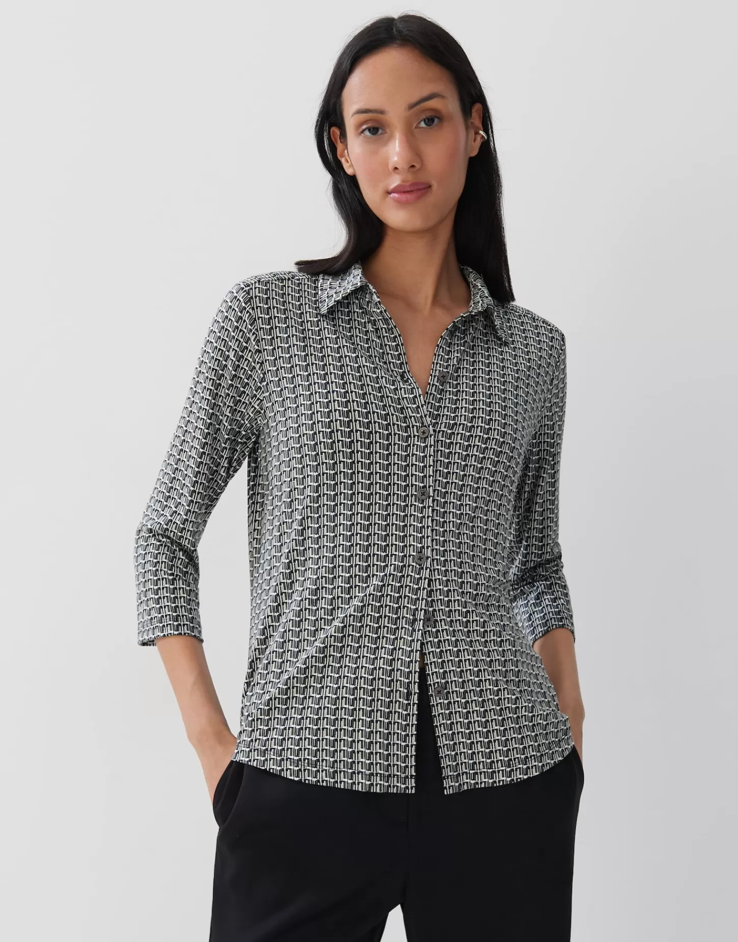 DAMES OPUS Blouse Shirt Kelly Pattern Groen Online Bestellen