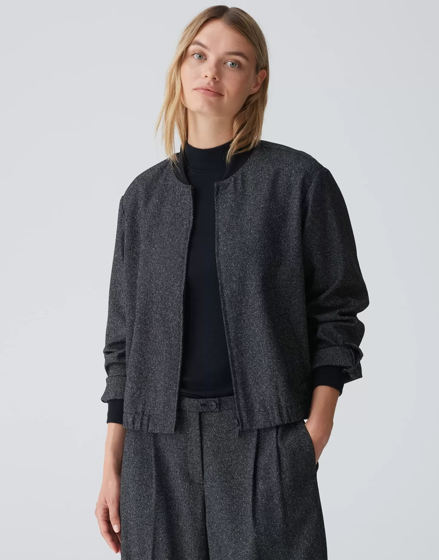 DAMES OPUS Bomber Jurla Zwart Online Bestellen