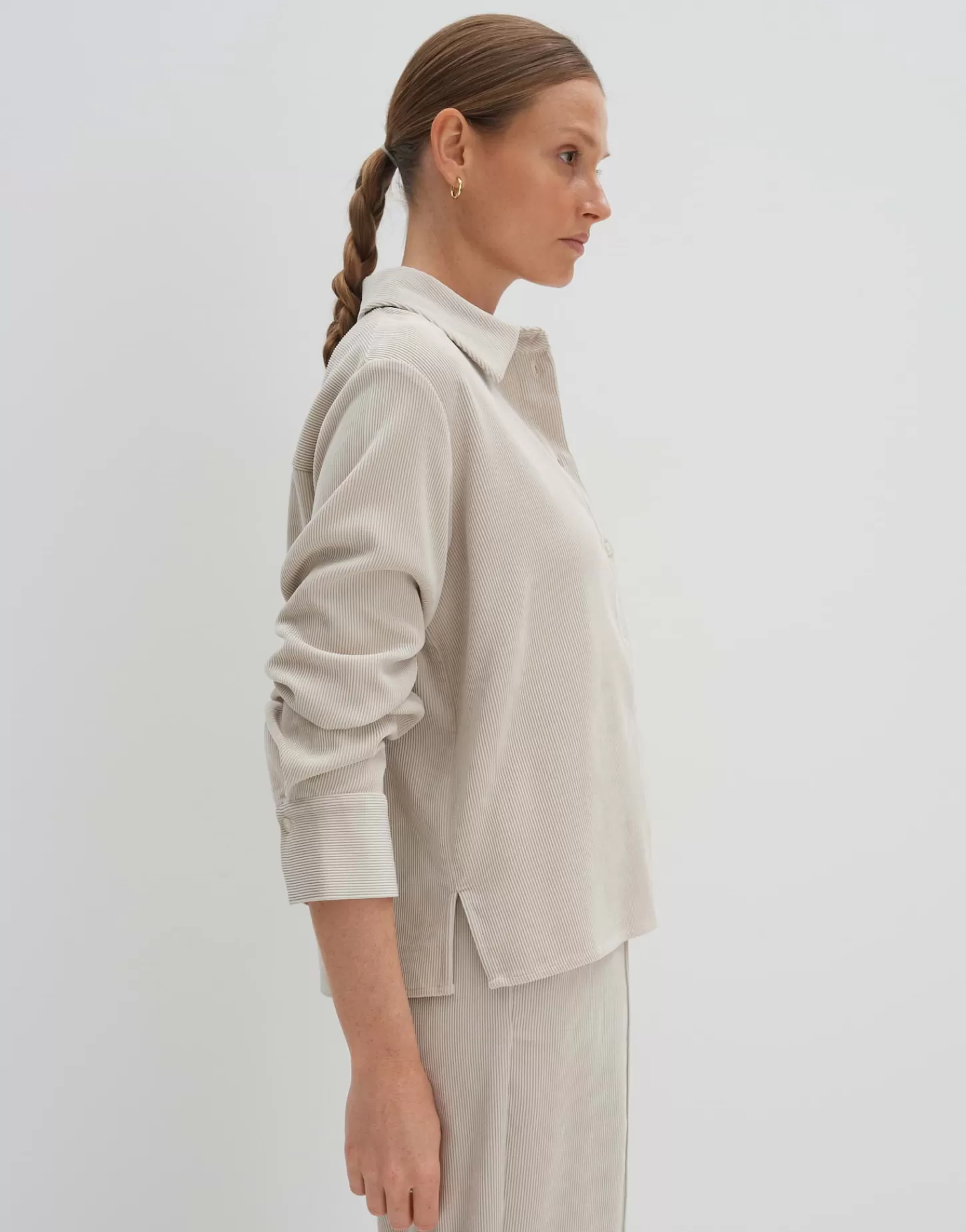 DAMES OPUS Corduroy Bloes Zortney Detail Beige Online Bestellen
