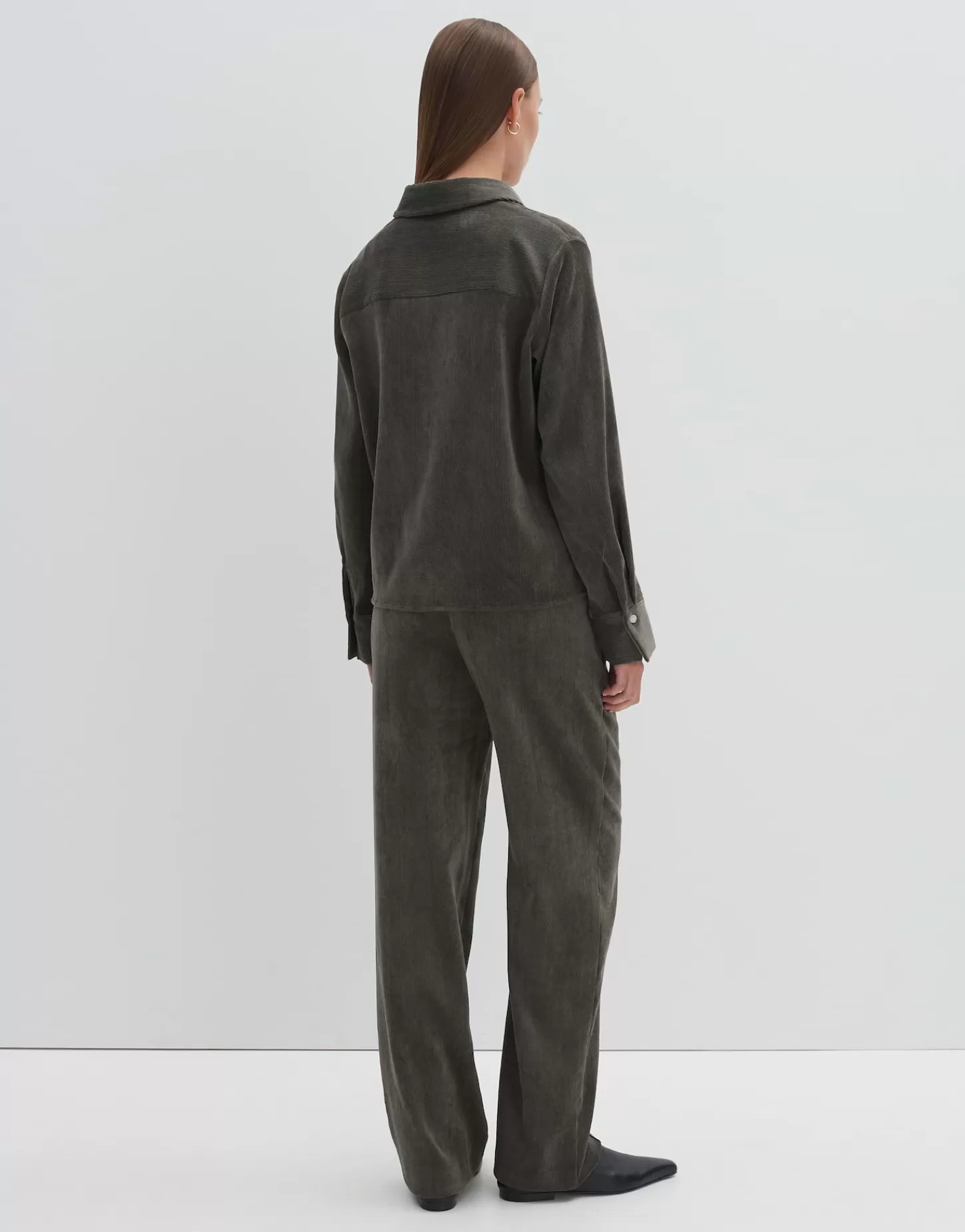 DAMES OPUS Corduroy Bloes Zortney Detail Groen Online Bestellen