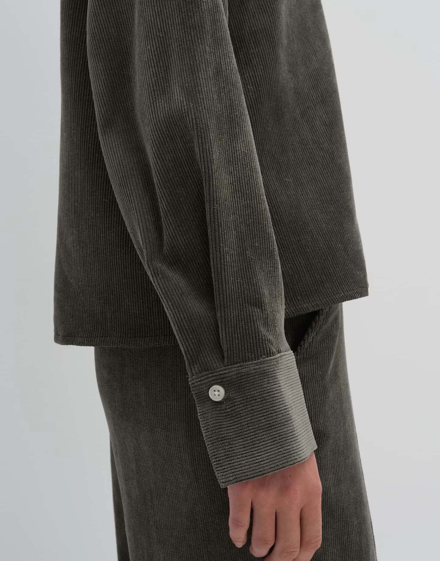 DAMES OPUS Corduroy Bloes Zortney Detail Groen Online Bestellen