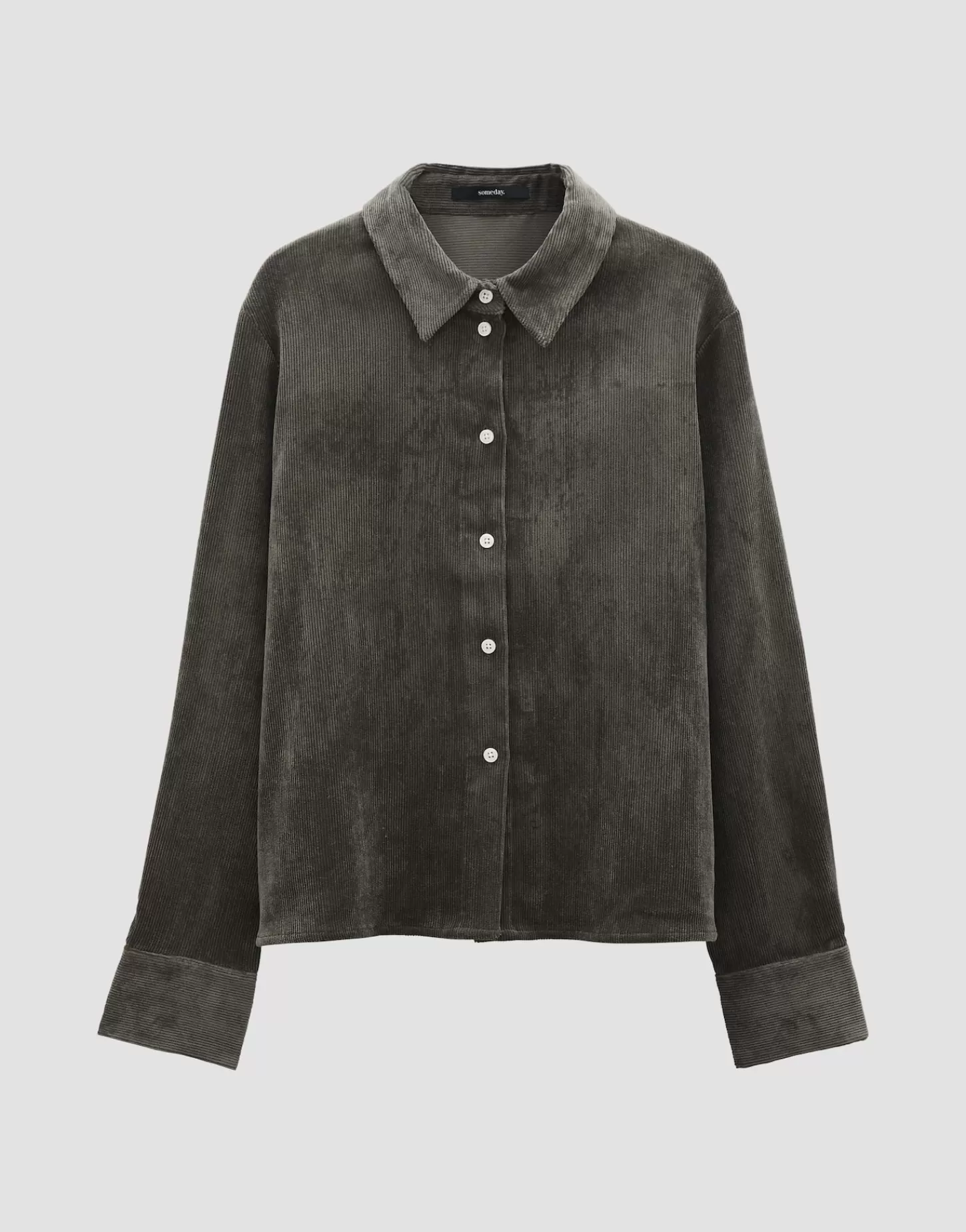 DAMES OPUS Corduroy Bloes Zortney Detail Groen Online Bestellen