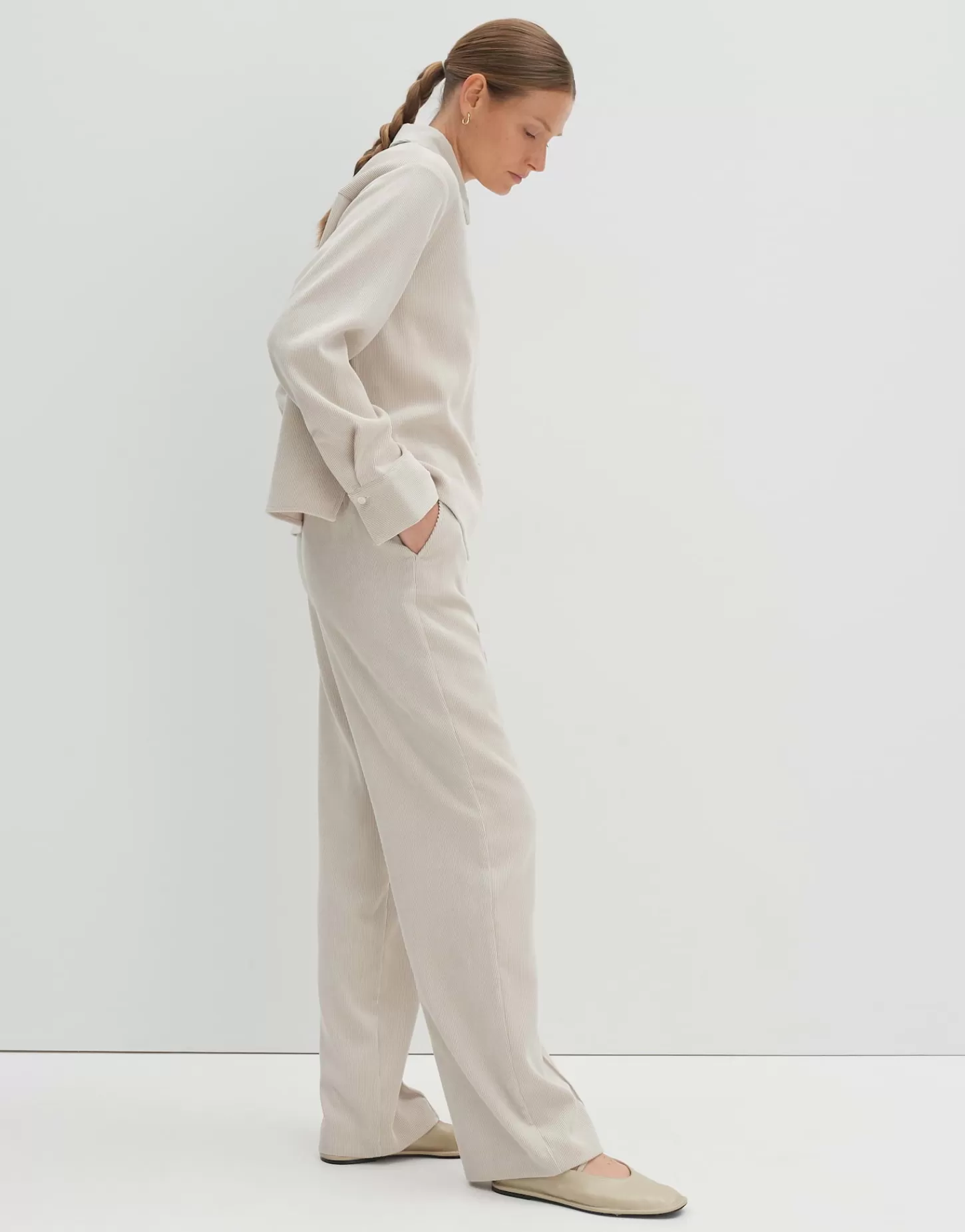 DAMES OPUS Corduroy Broek Cenya Corduroy Beige Online Bestellen