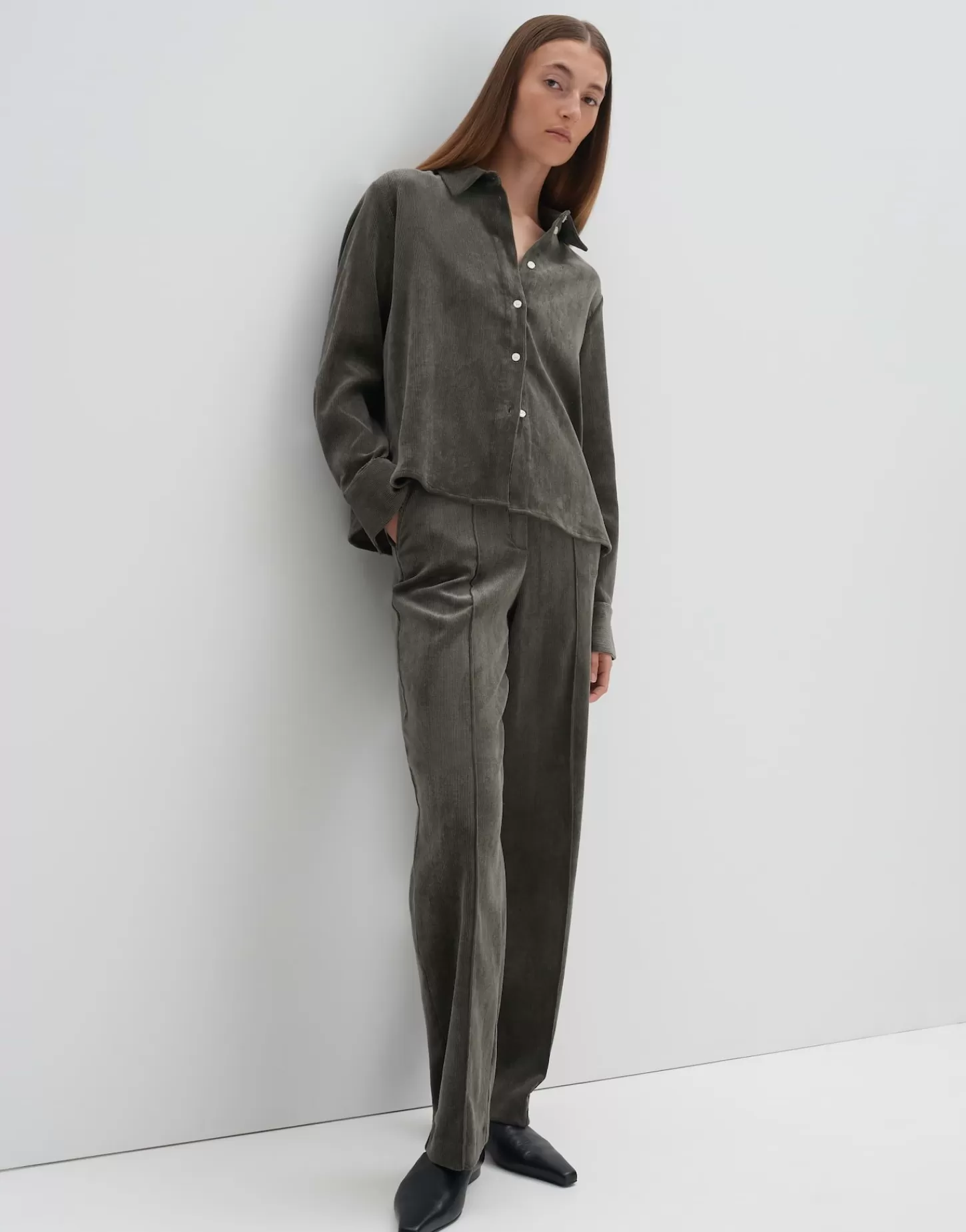 DAMES OPUS Corduroy Broek Cenya Corduroy Groen Online Bestellen