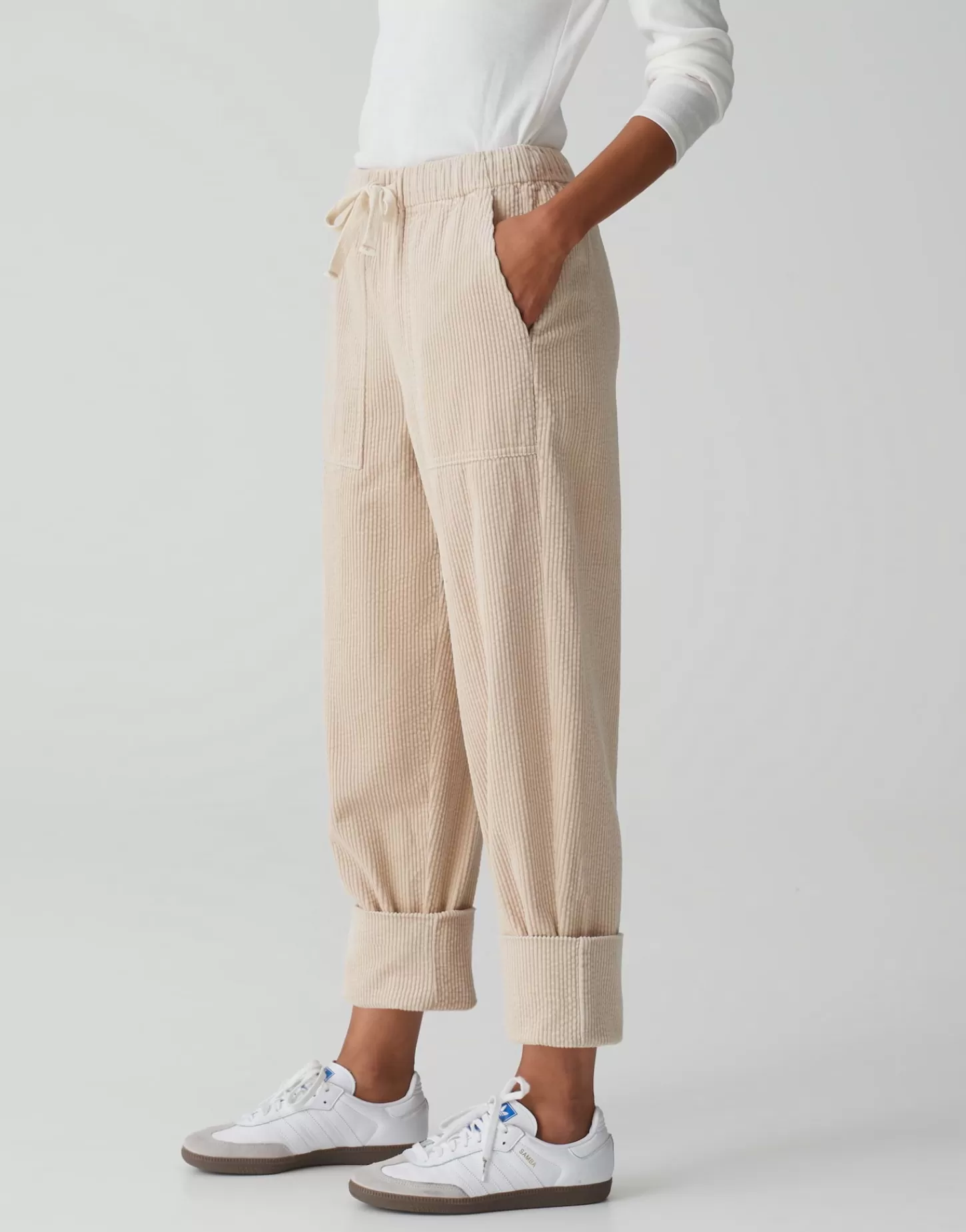 DAMES OPUS Corduroy Broek Malpi Cargo Beige Online Bestellen