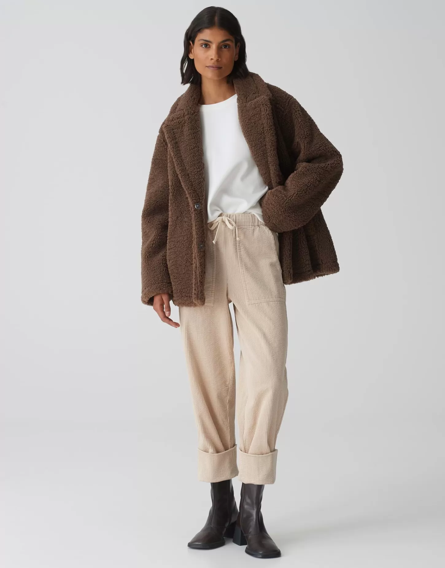 DAMES OPUS Corduroy Broek Malpi Cargo Beige Online Bestellen