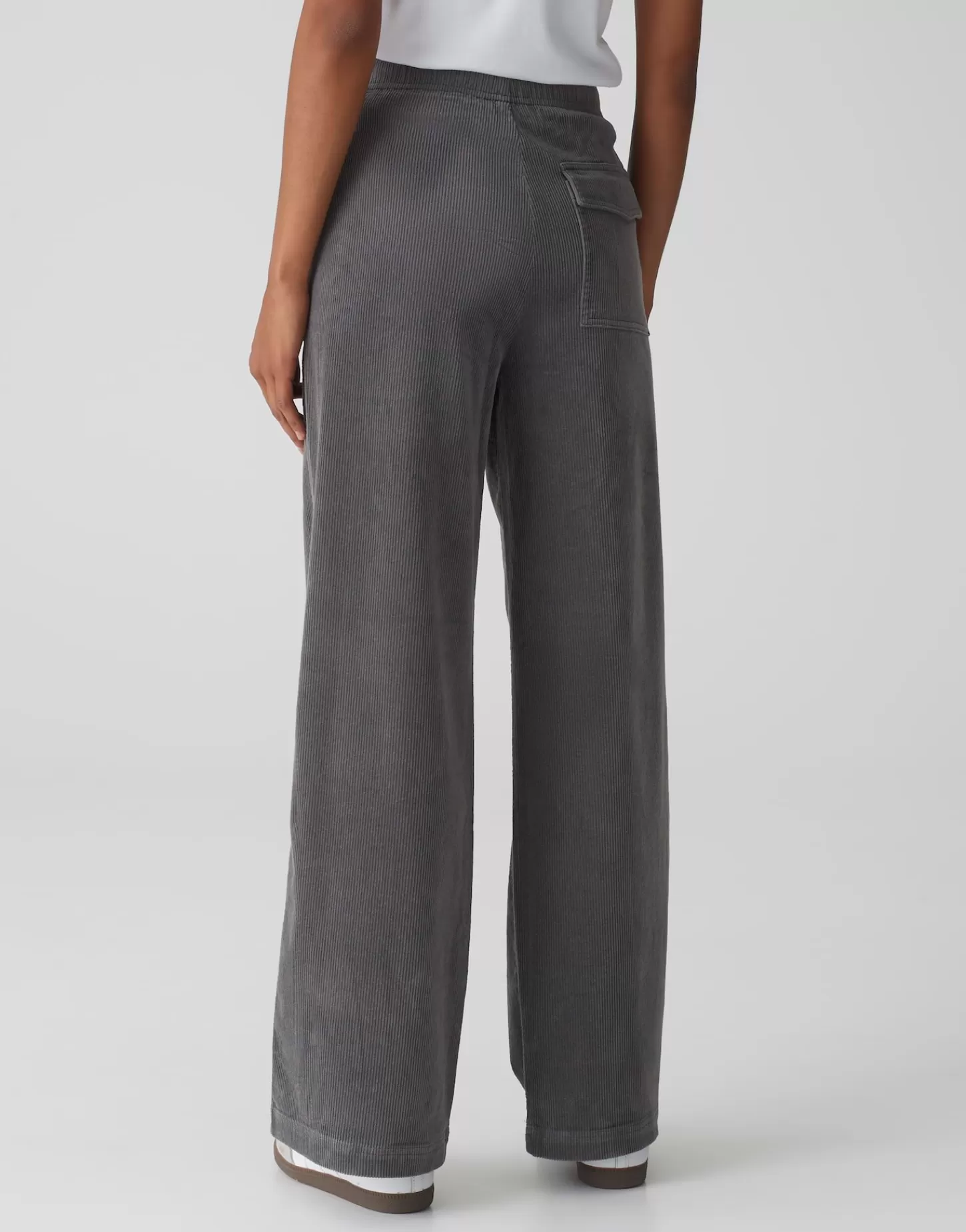 DAMES OPUS Corduroy Broek Mileni Track Grijs Online Bestellen