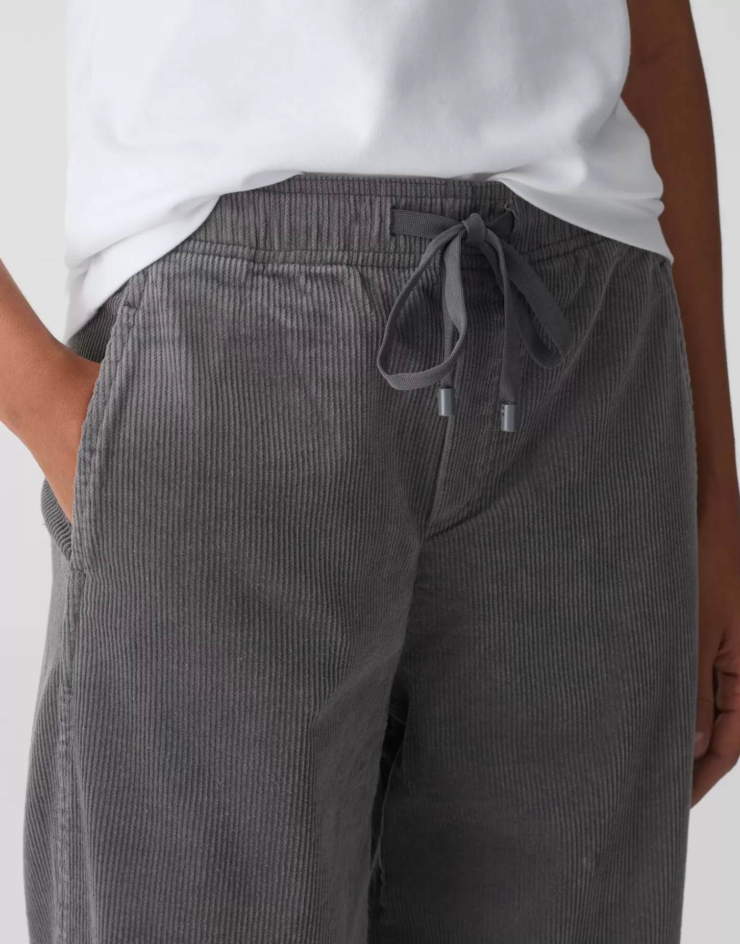 DAMES OPUS Corduroy Broek Mileni Track Grijs Online Bestellen