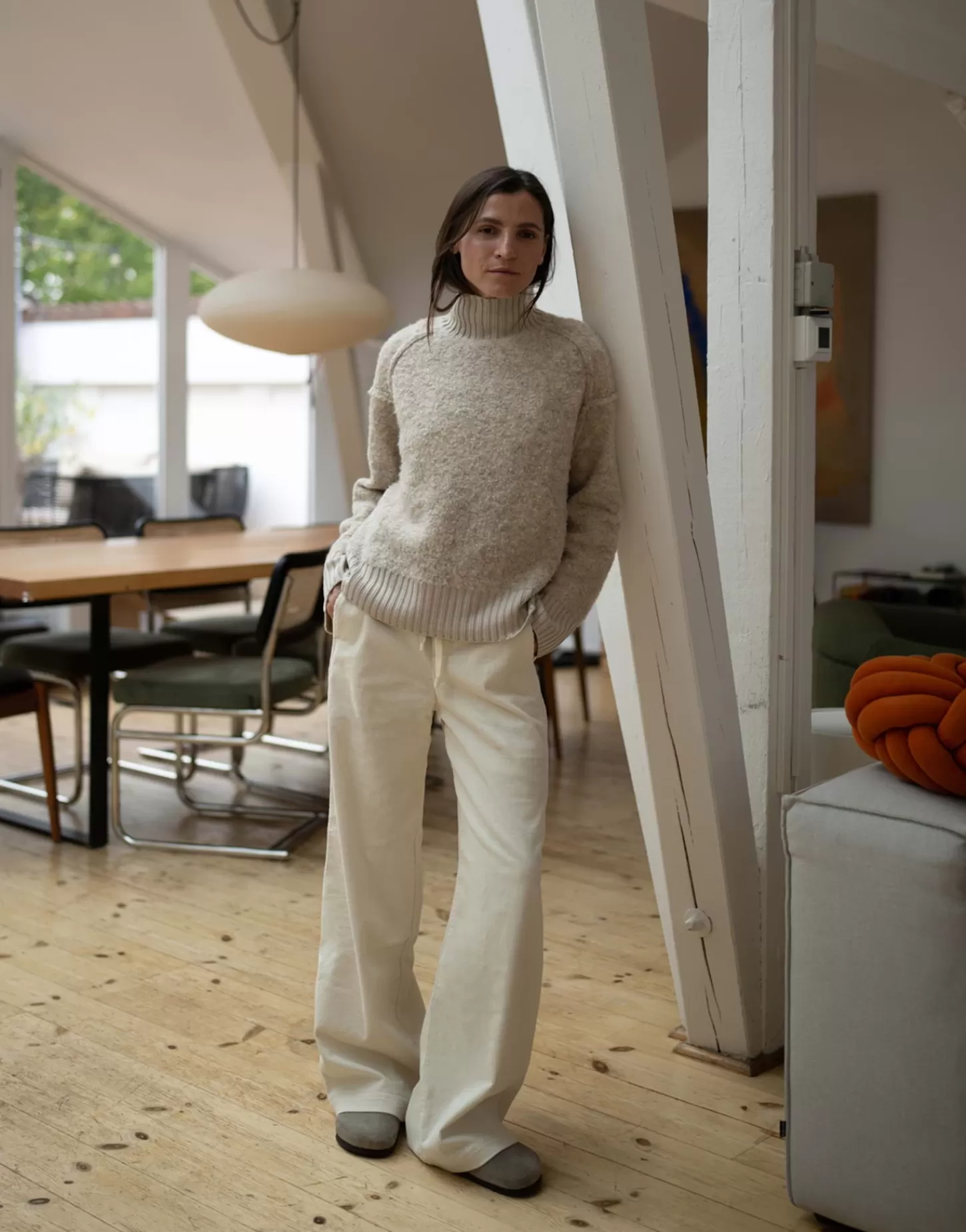 DAMES OPUS Corduroy Broek Mileni Track Wit Online Bestellen