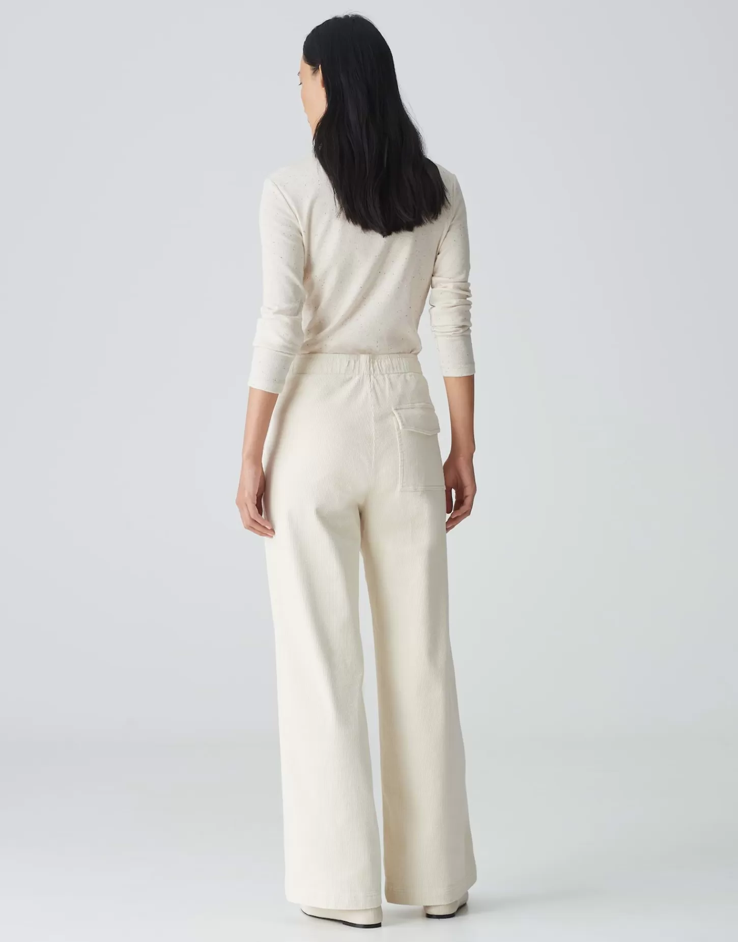 DAMES OPUS Corduroy Broek Mileni Track Wit Online Bestellen
