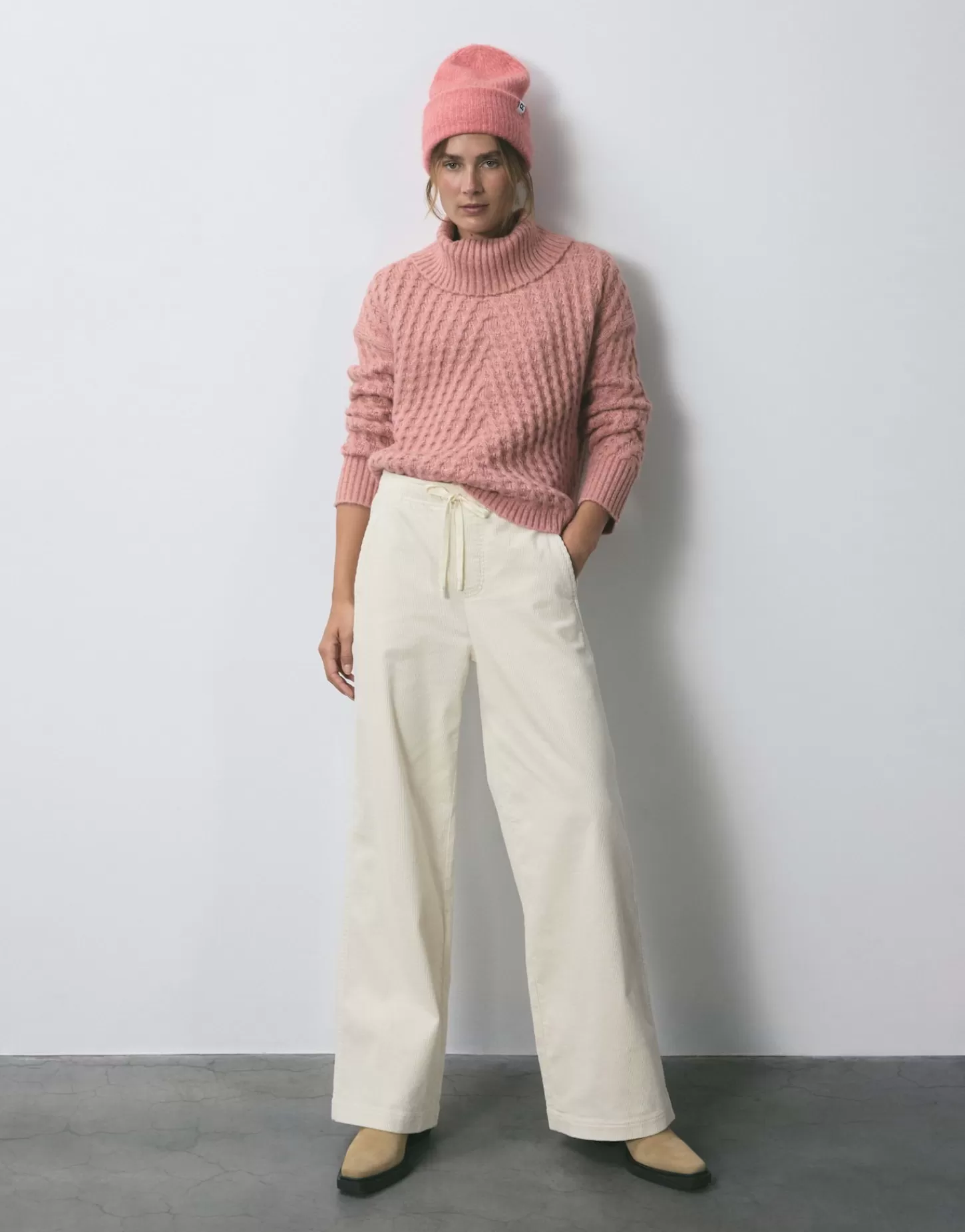 DAMES OPUS Corduroy Broek Mileni Track Wit Online Bestellen