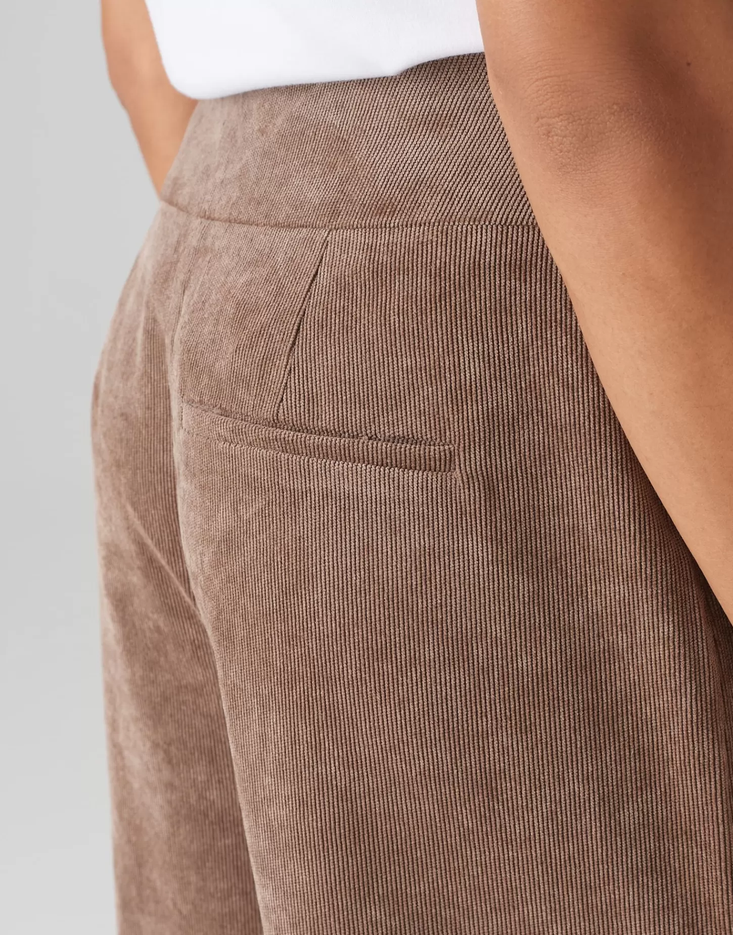 DAMES OPUS Corduroy Broek Misha Babycord Bruin Online Bestellen