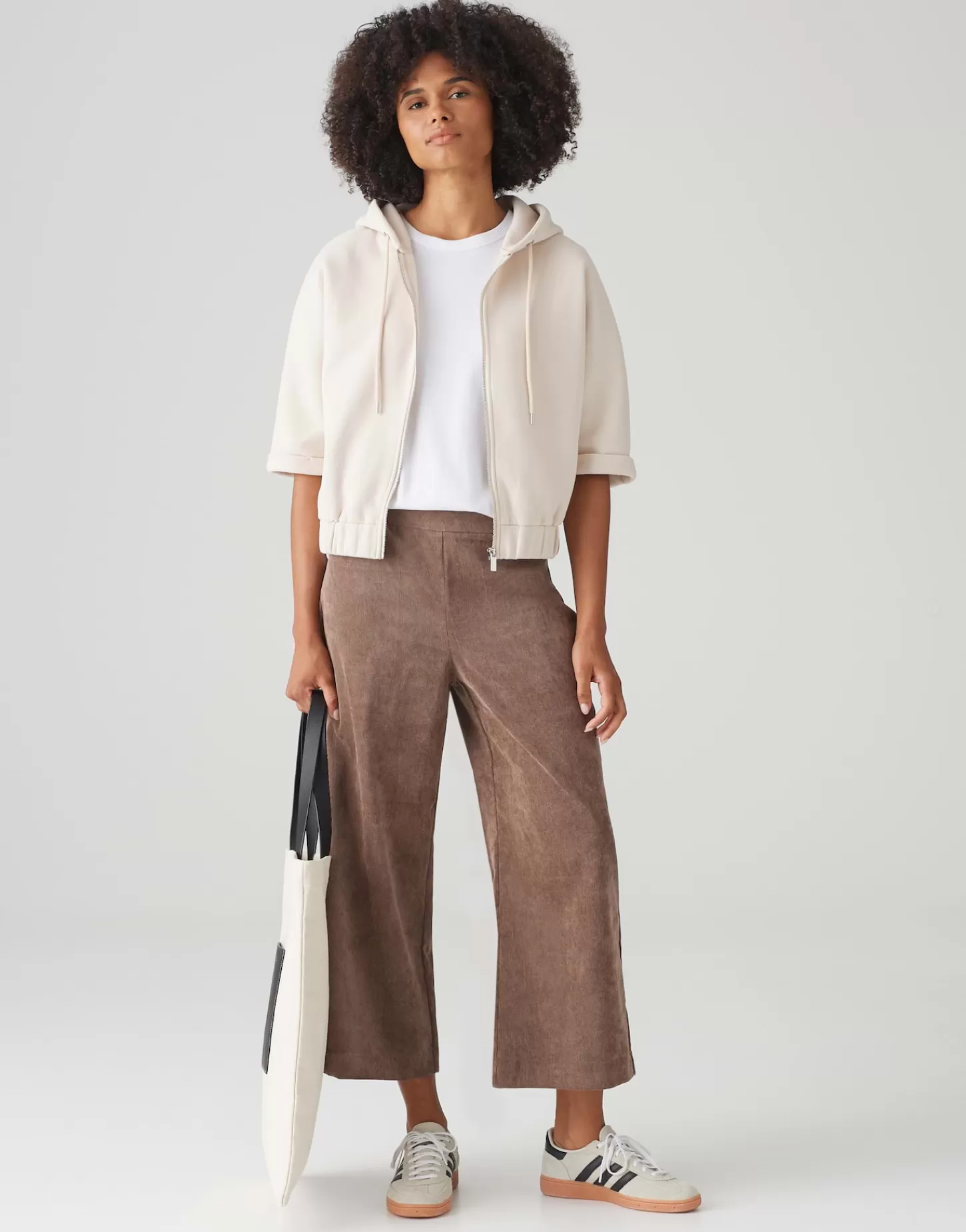 DAMES OPUS Corduroy Broek Misha Babycord Bruin Online Bestellen