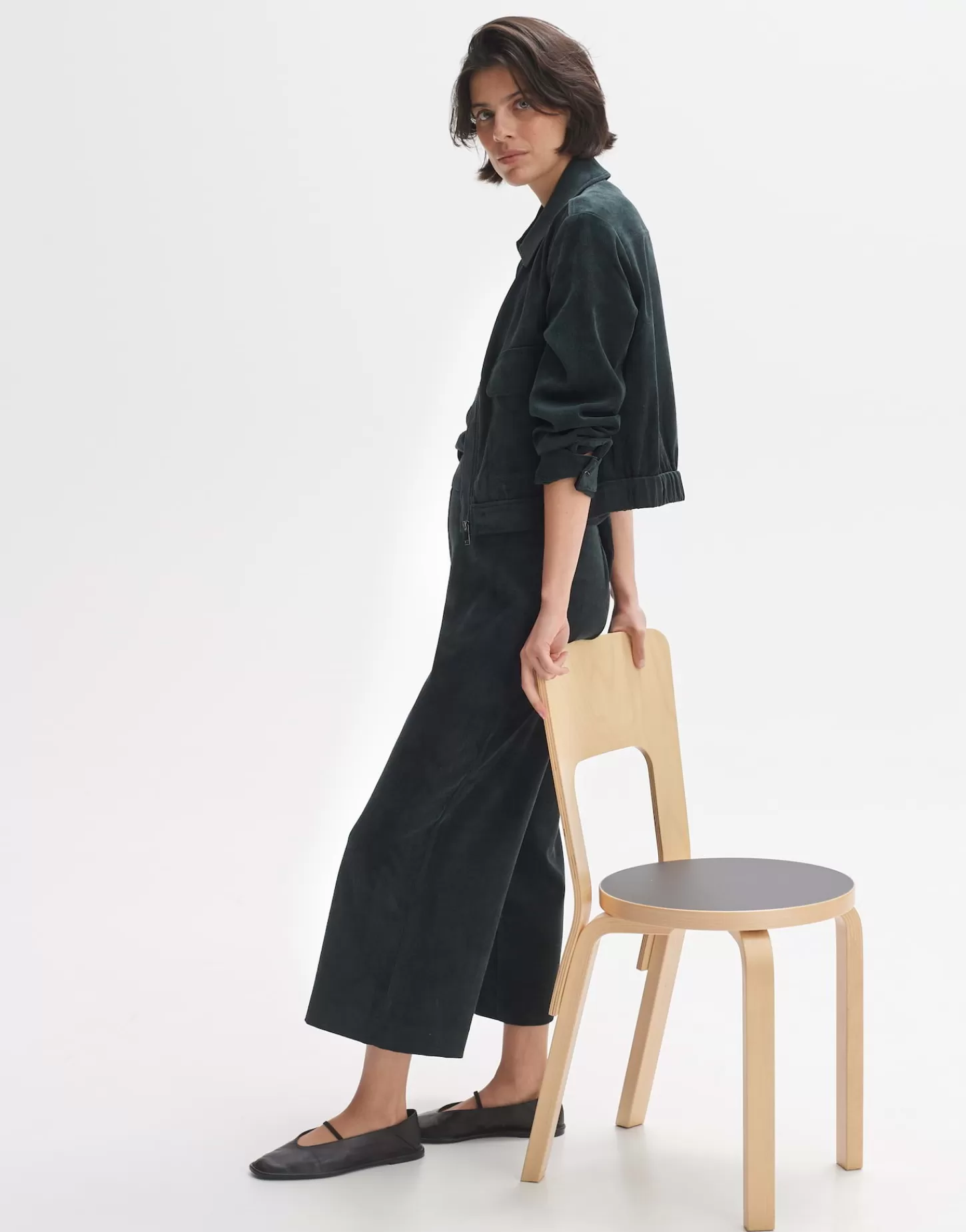 DAMES OPUS Corduroy Broek Misha Babycord Groen Online Bestellen