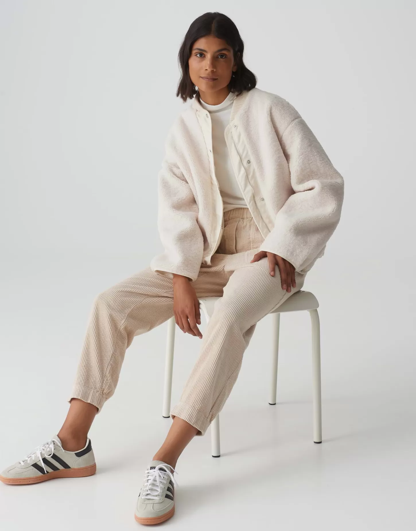 DAMES OPUS Corduroy Broek Myha Corduroy Beige Online Bestellen