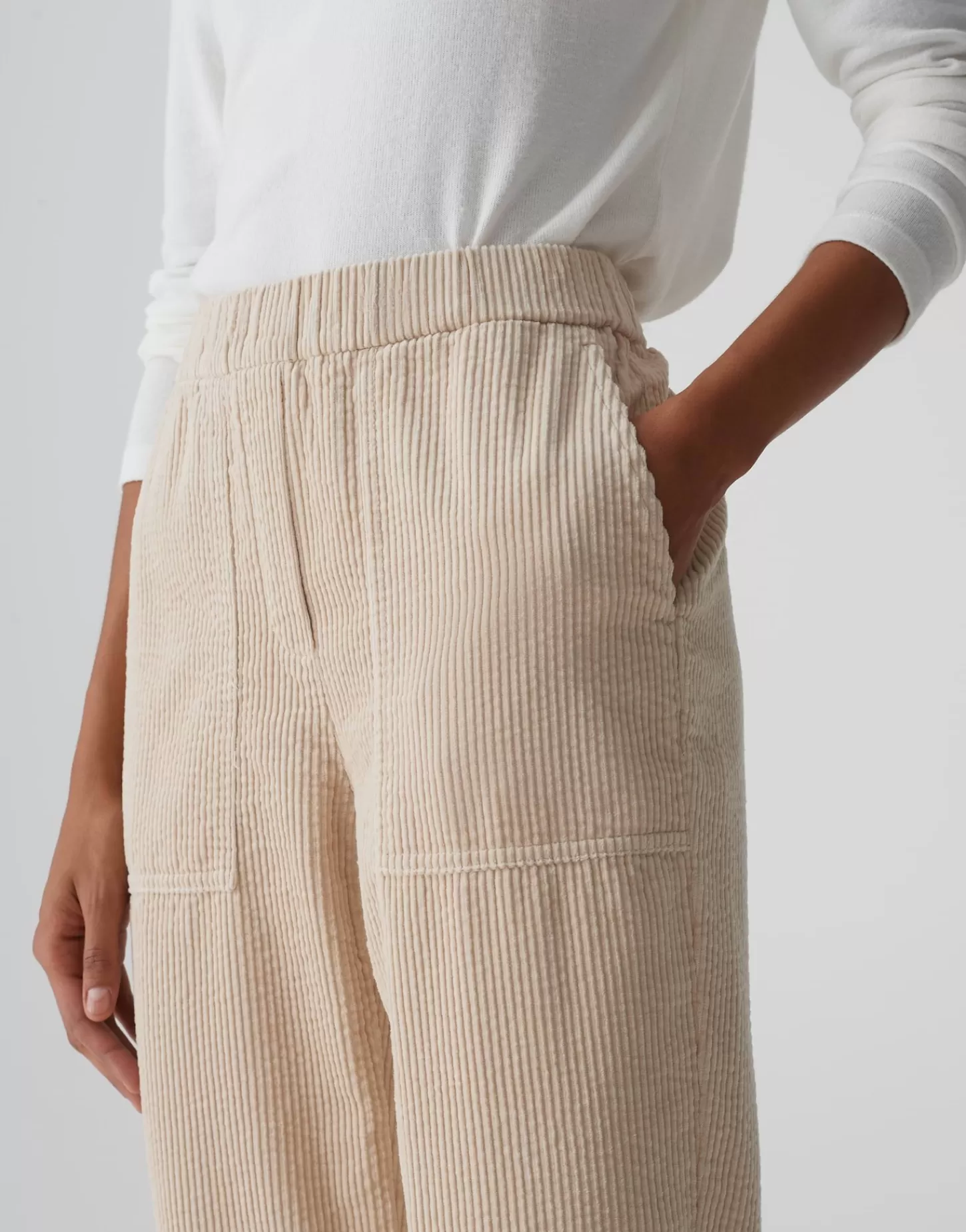 DAMES OPUS Corduroy Broek Myha Corduroy Beige Online Bestellen