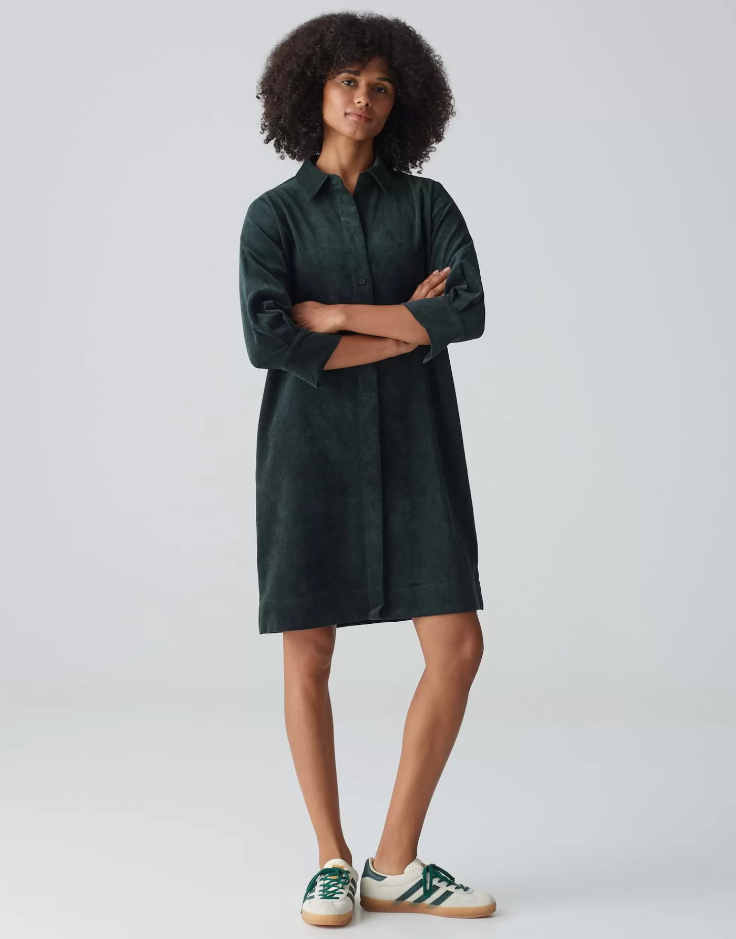 DAMES OPUS Corduroy Jurk Wedelia Groen Online Bestellen