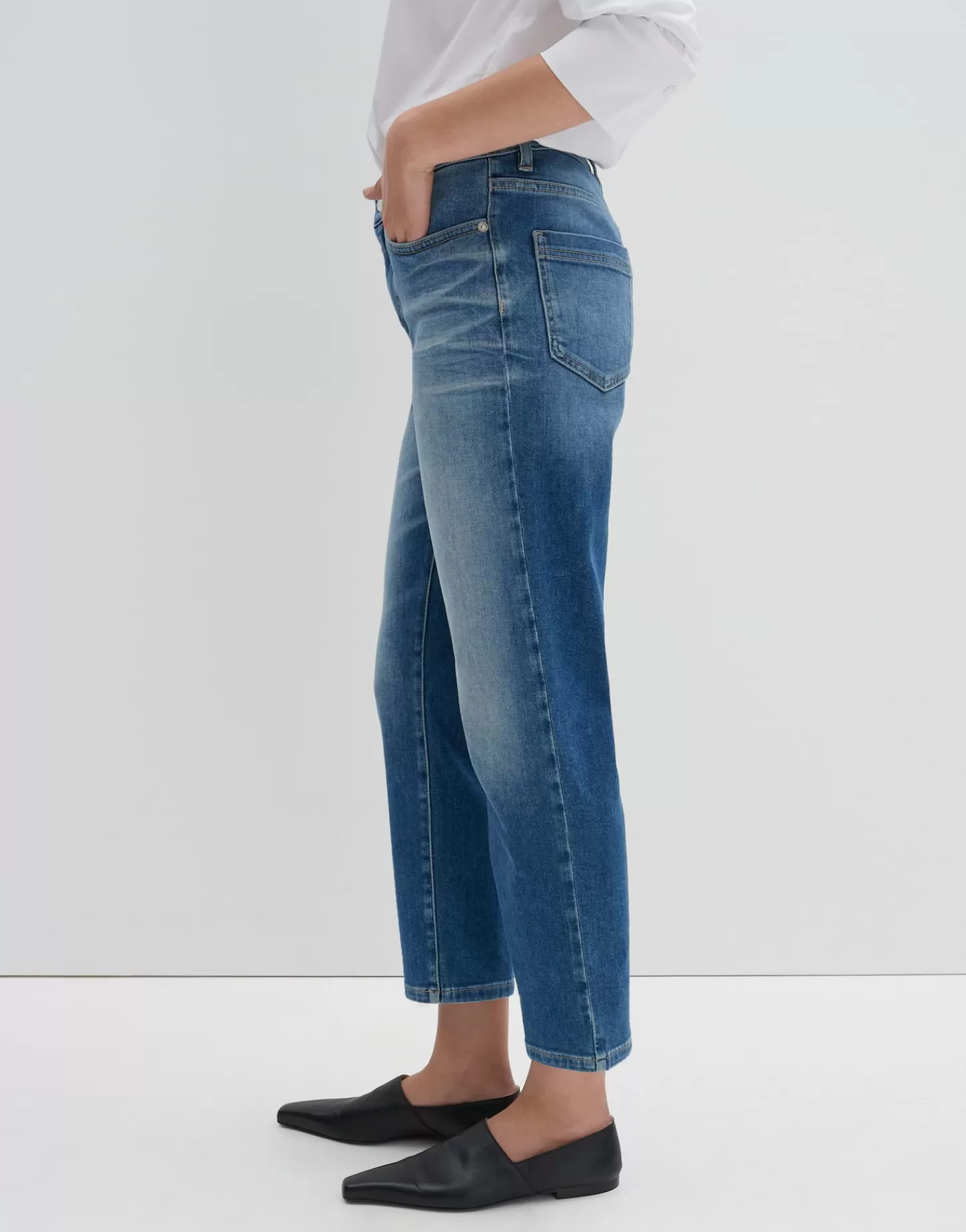 DAMES OPUS Cropped Relaxed Jeans Corah Iconic Blauw Online Bestellen