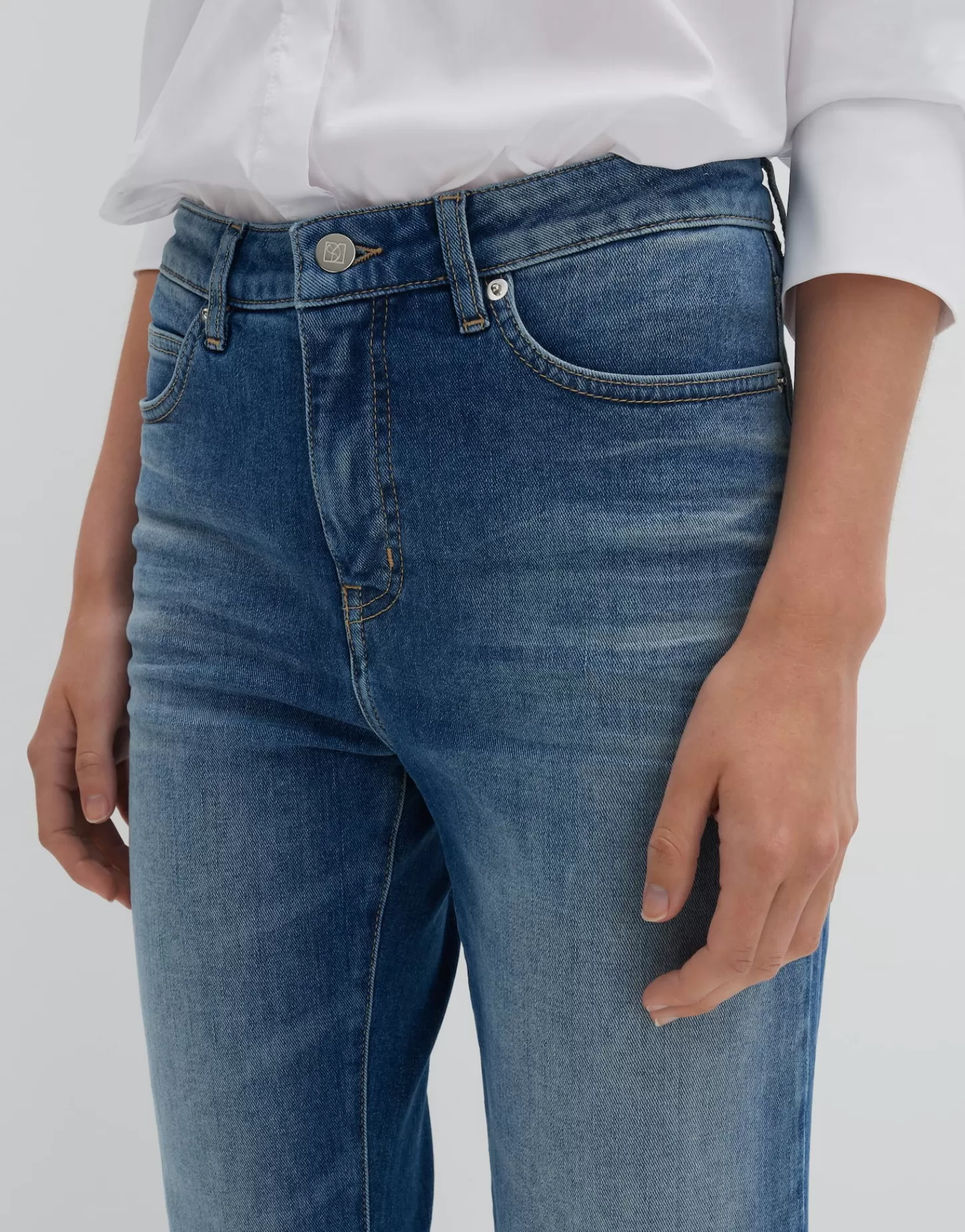 DAMES OPUS Cropped Relaxed Jeans Corah Iconic Blauw Online Bestellen