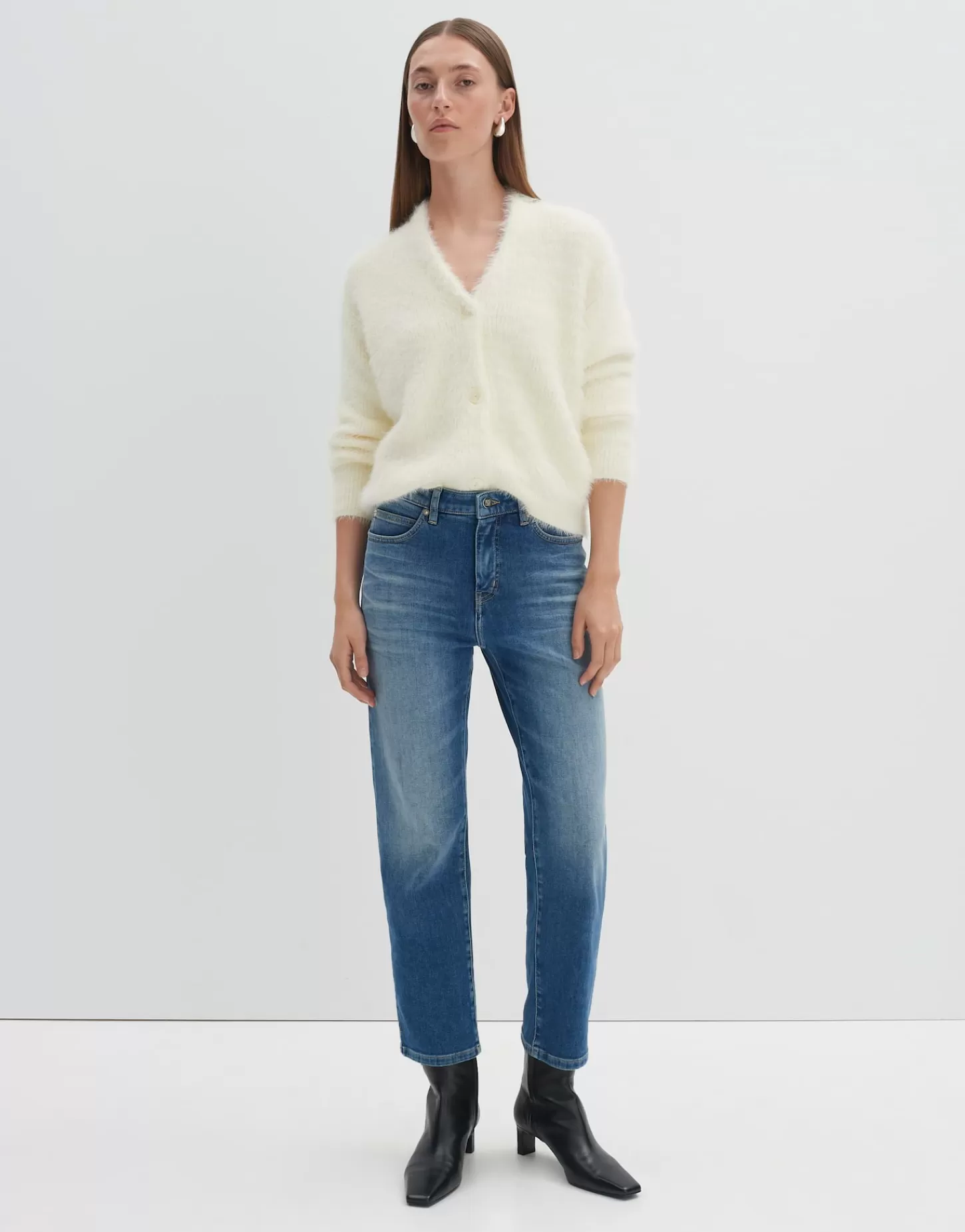 DAMES OPUS Cropped Relaxed Jeans Corah Iconic Blauw Online Bestellen