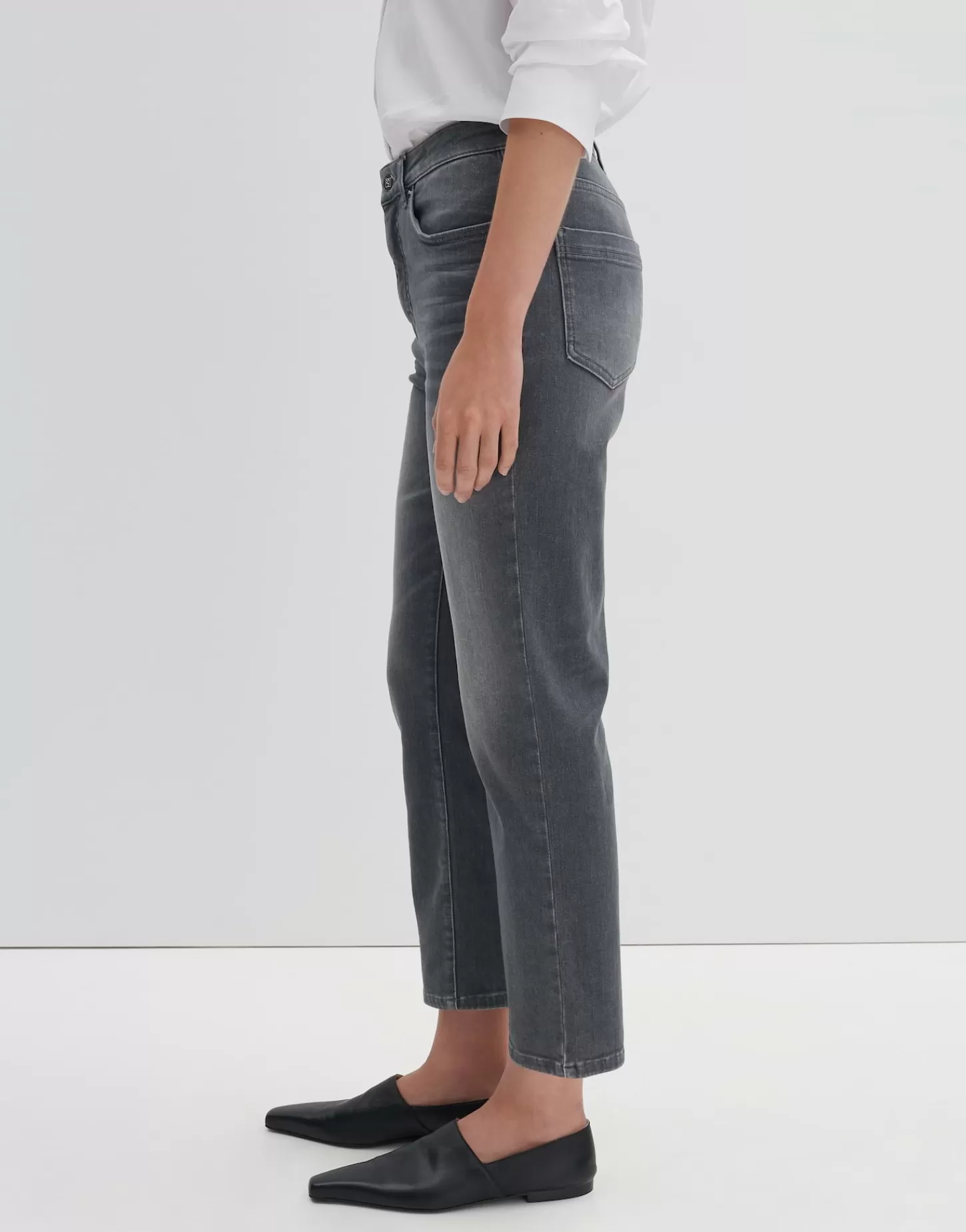 DAMES OPUS Cropped Relaxed Jeans Corah Iconic Grijs Online Bestellen