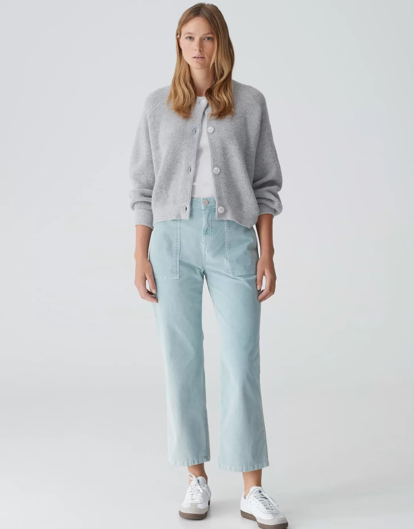 DAMES OPUS Cropped Wide Jeans Mokoti Work Blauw Online Bestellen