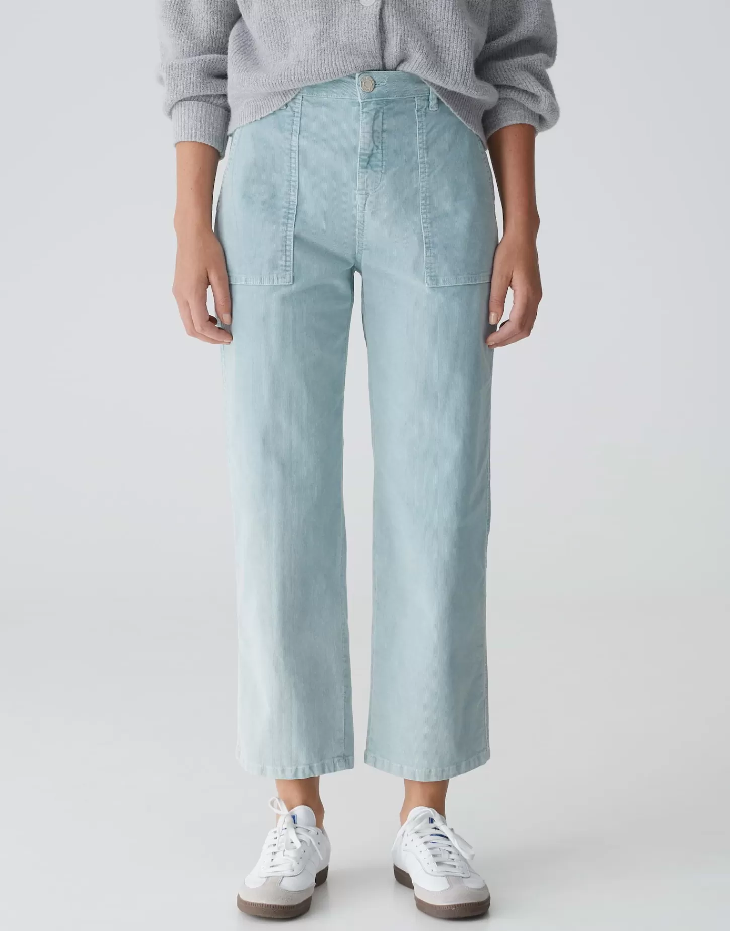 DAMES OPUS Cropped Wide Jeans Mokoti Work Blauw Online Bestellen