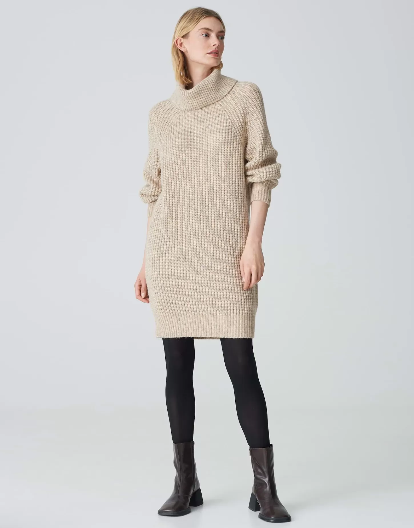 DAMES OPUS Gebreide Jurk Wakya Beige Online Bestellen