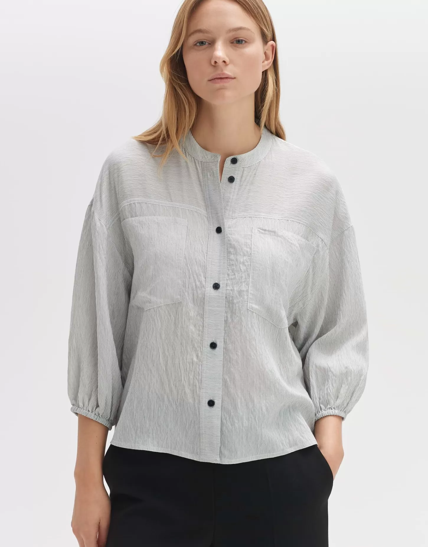 DAMES OPUS Gestreepte Blouse Fintra Wit Online Bestellen