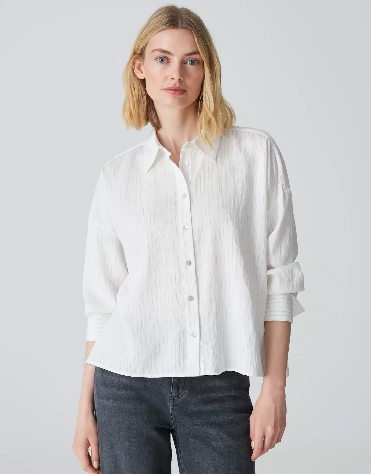 DAMES OPUS Gestreepte Blouse Fredi Wit Online Bestellen