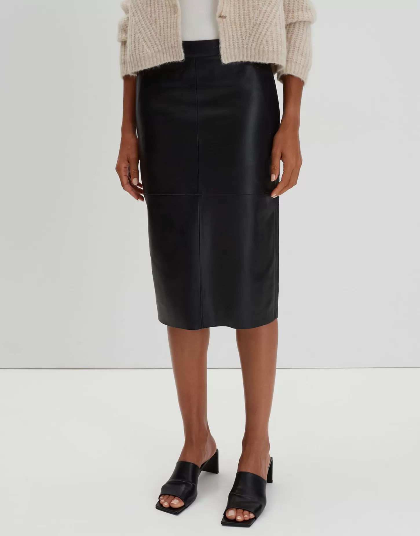 DAMES OPUS Leren Rok Ofiona Zwart Online Bestellen