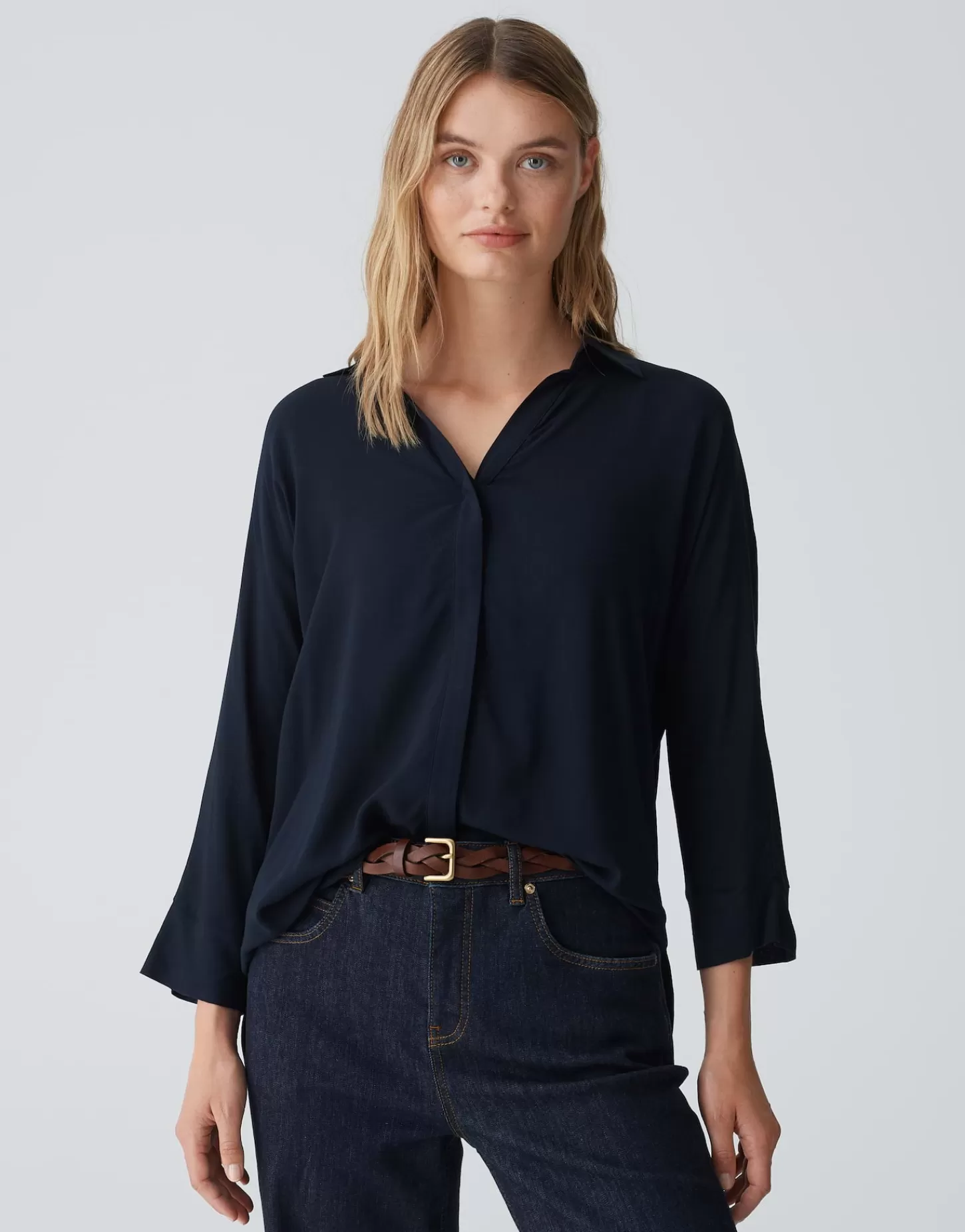 DAMES OPUS Overhemd Blouse Flavena Blauw Online Bestellen