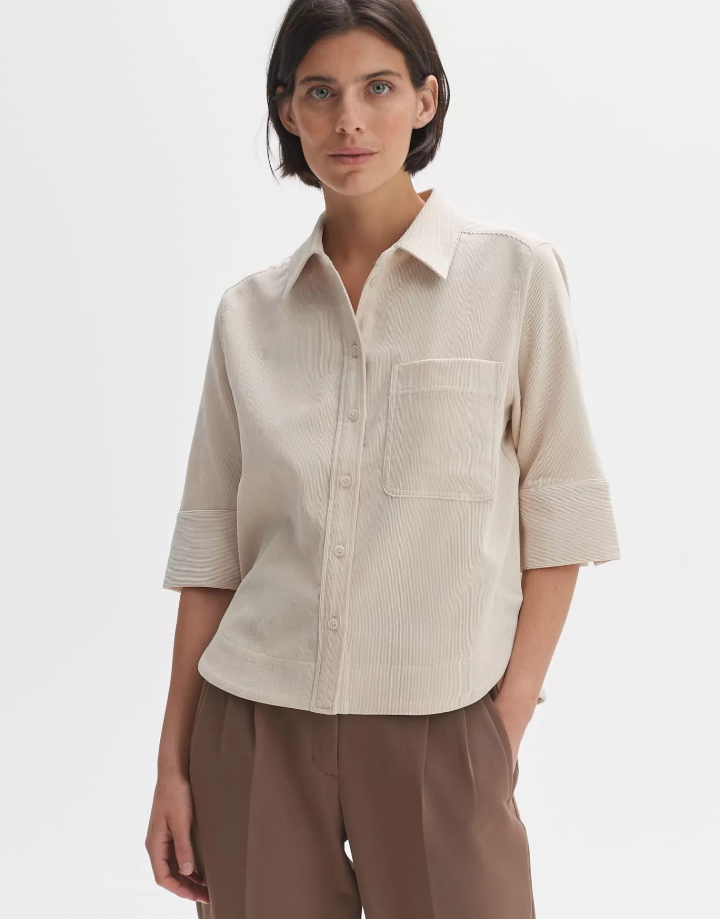 DAMES OPUS Overhemdblouse Failisa Beige Online Bestellen