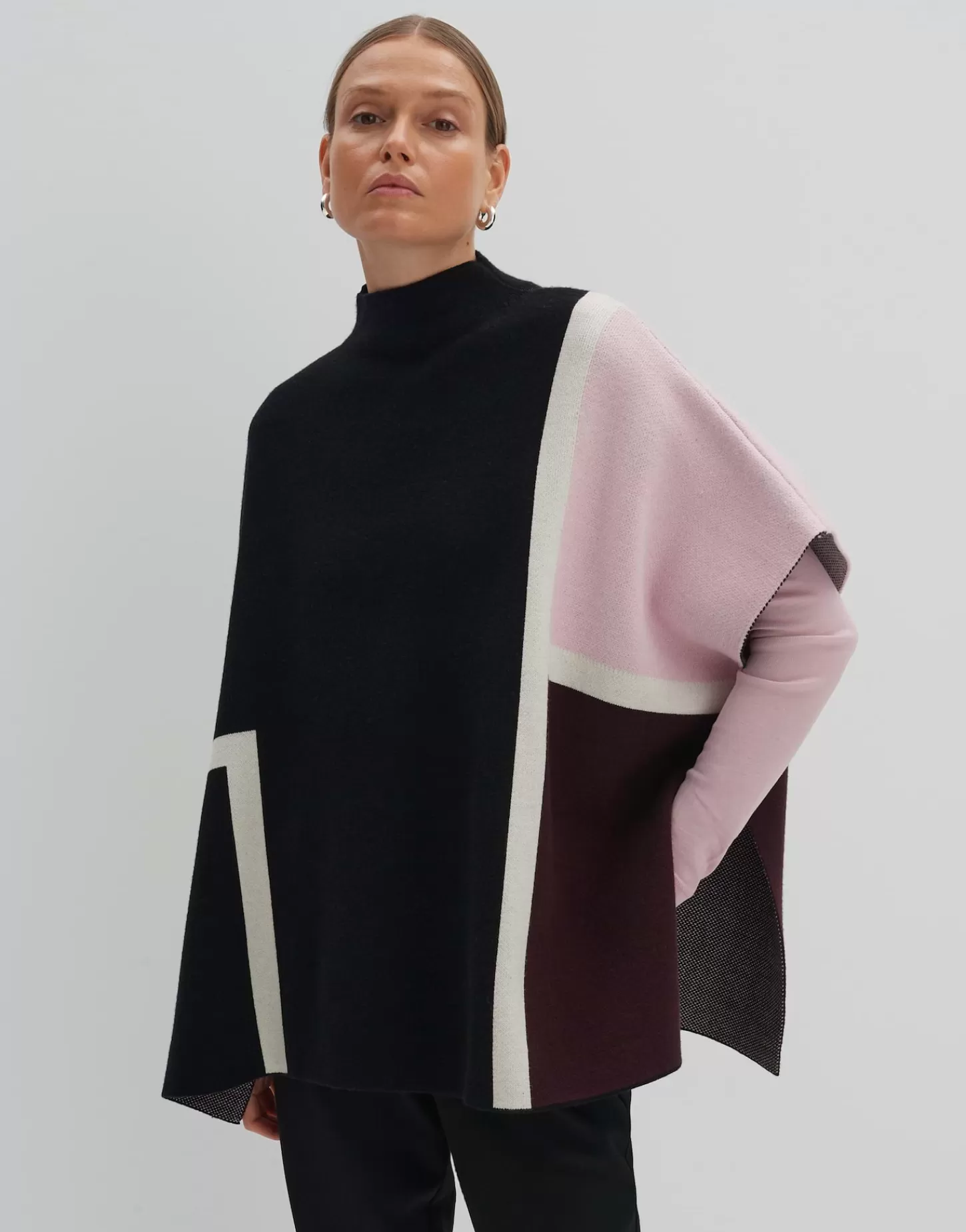 DAMES OPUS Poncho Basteina Cape Zwart Online Bestellen