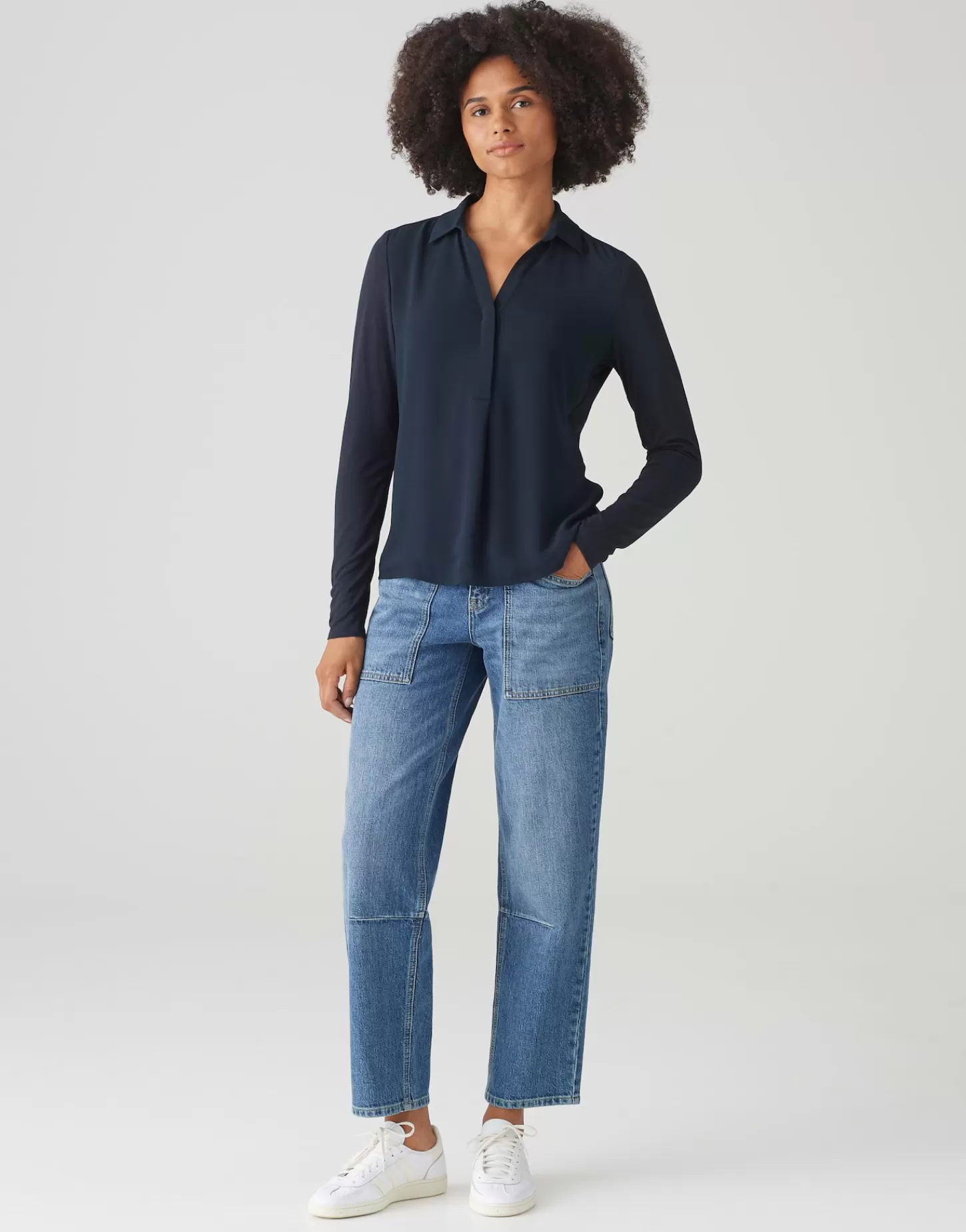 DAMES OPUS Shirtblouse Frera Blauw Online Bestellen