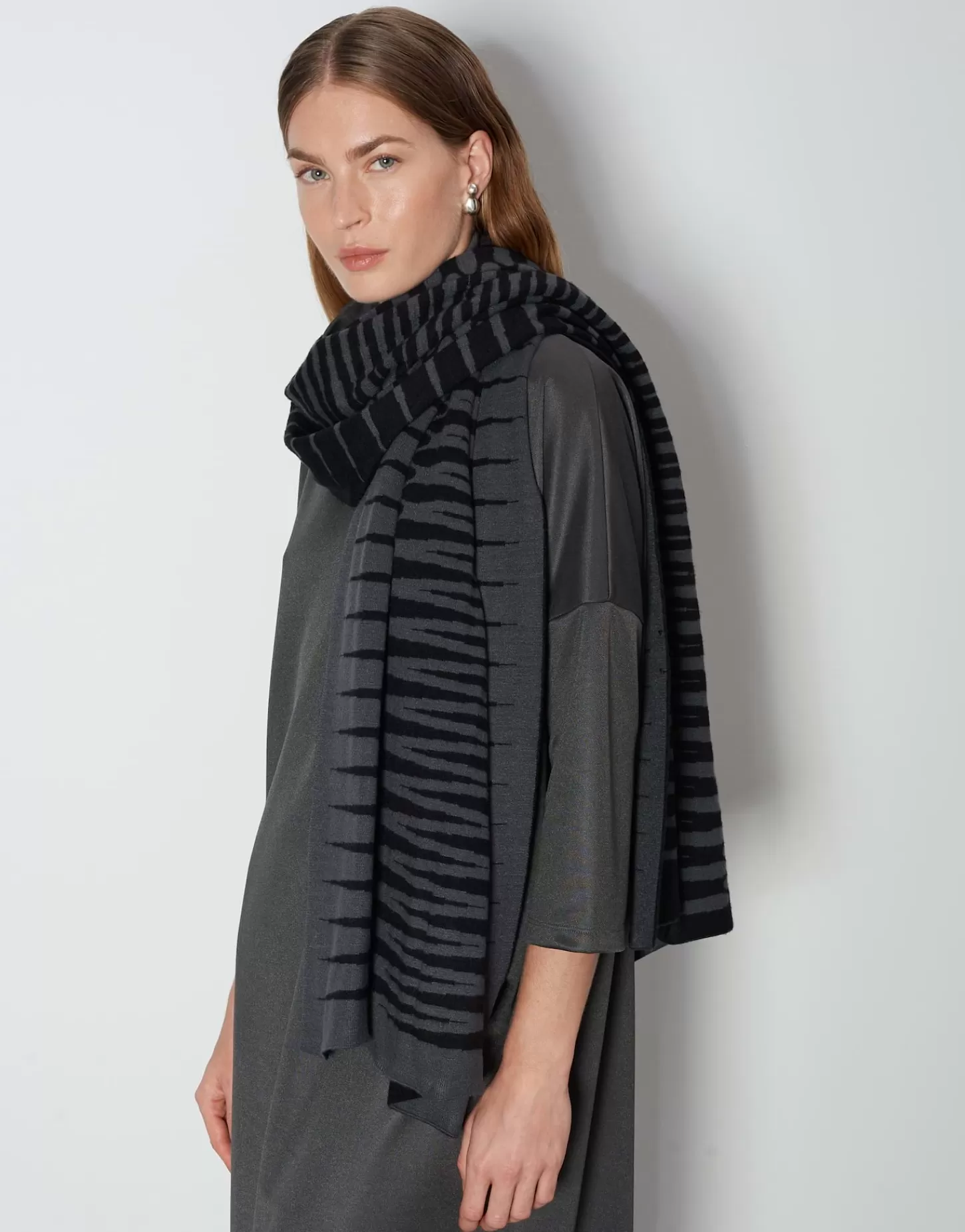 DAMES OPUS Sjaal Belotta Scarf Grijs Online Bestellen