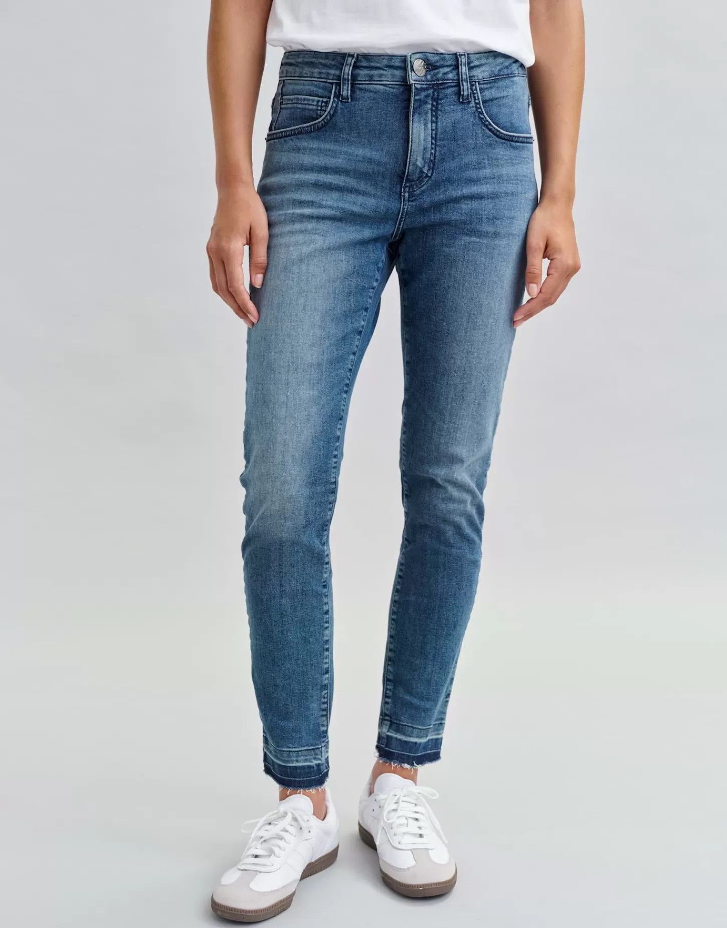 DAMES OPUS Slim Jeans Evita Urban Blauw Online Bestellen