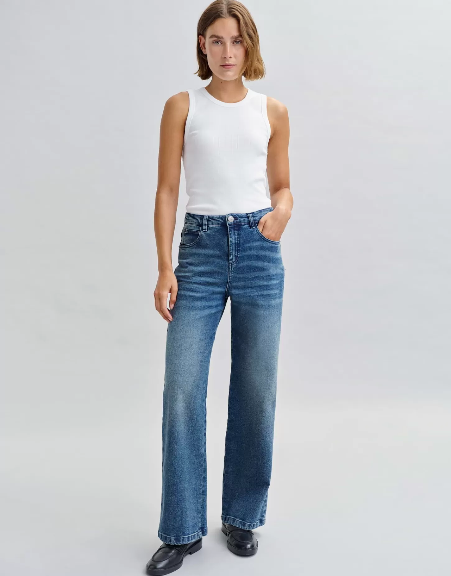 DAMES OPUS Wide Leg Jeans Mivy Blauw Online Bestellen