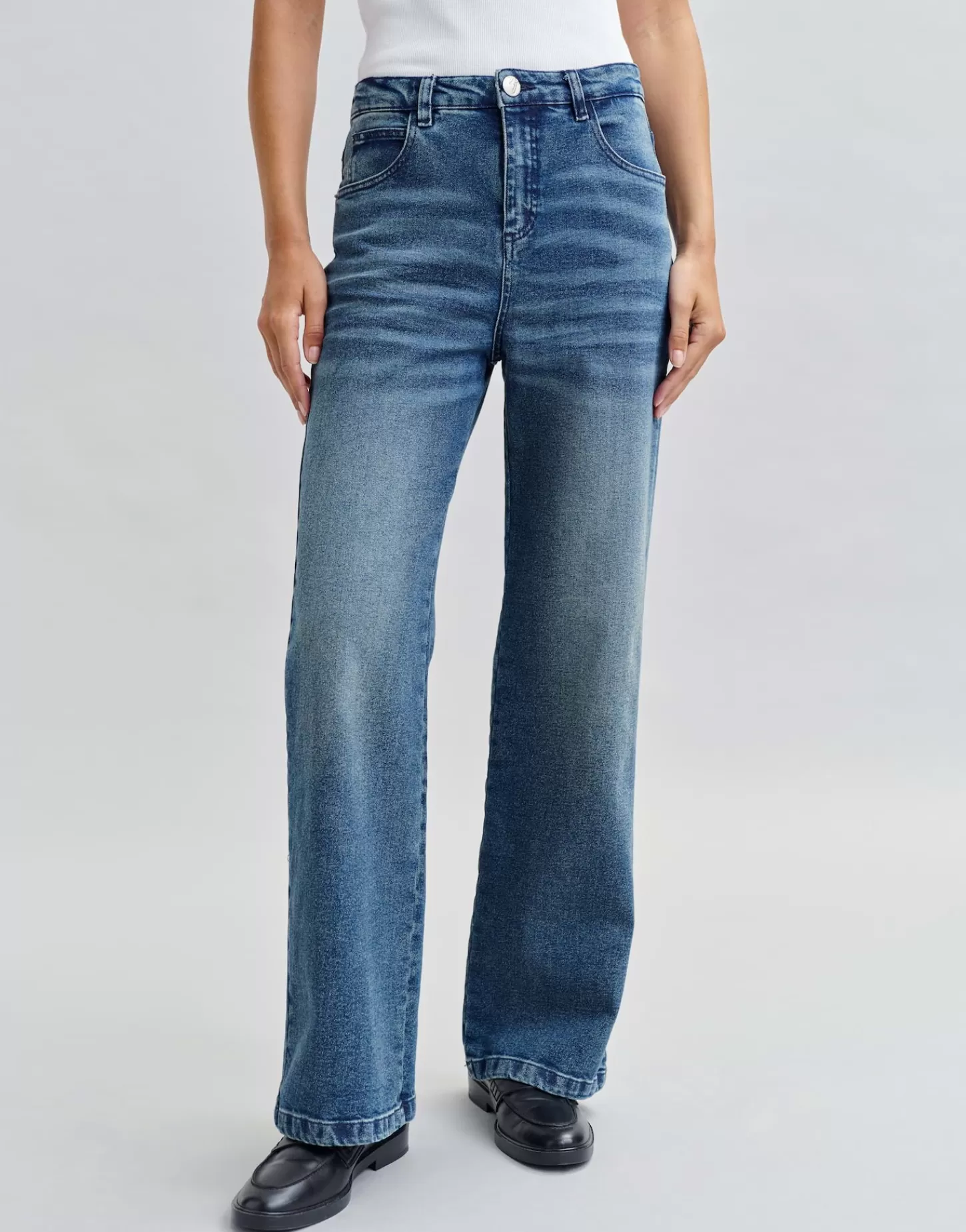 DAMES OPUS Wide Leg Jeans Mivy Blauw Online Bestellen